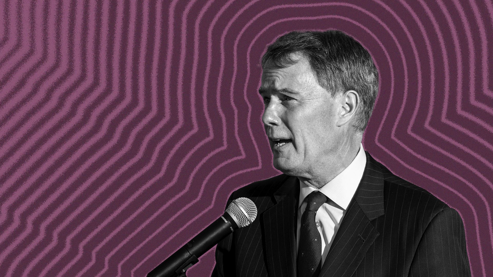 Illustration of Indianapolis Mayor Joe Hogsett, with radiating lines.