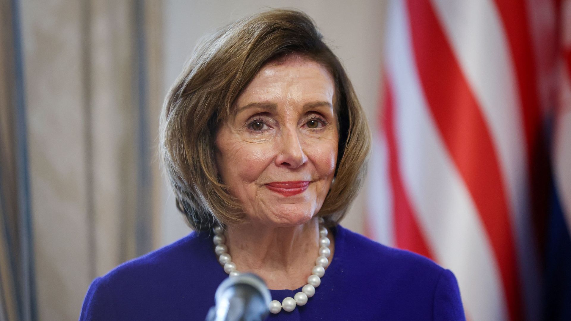 Nancy Pelosi speaks during a press conference 