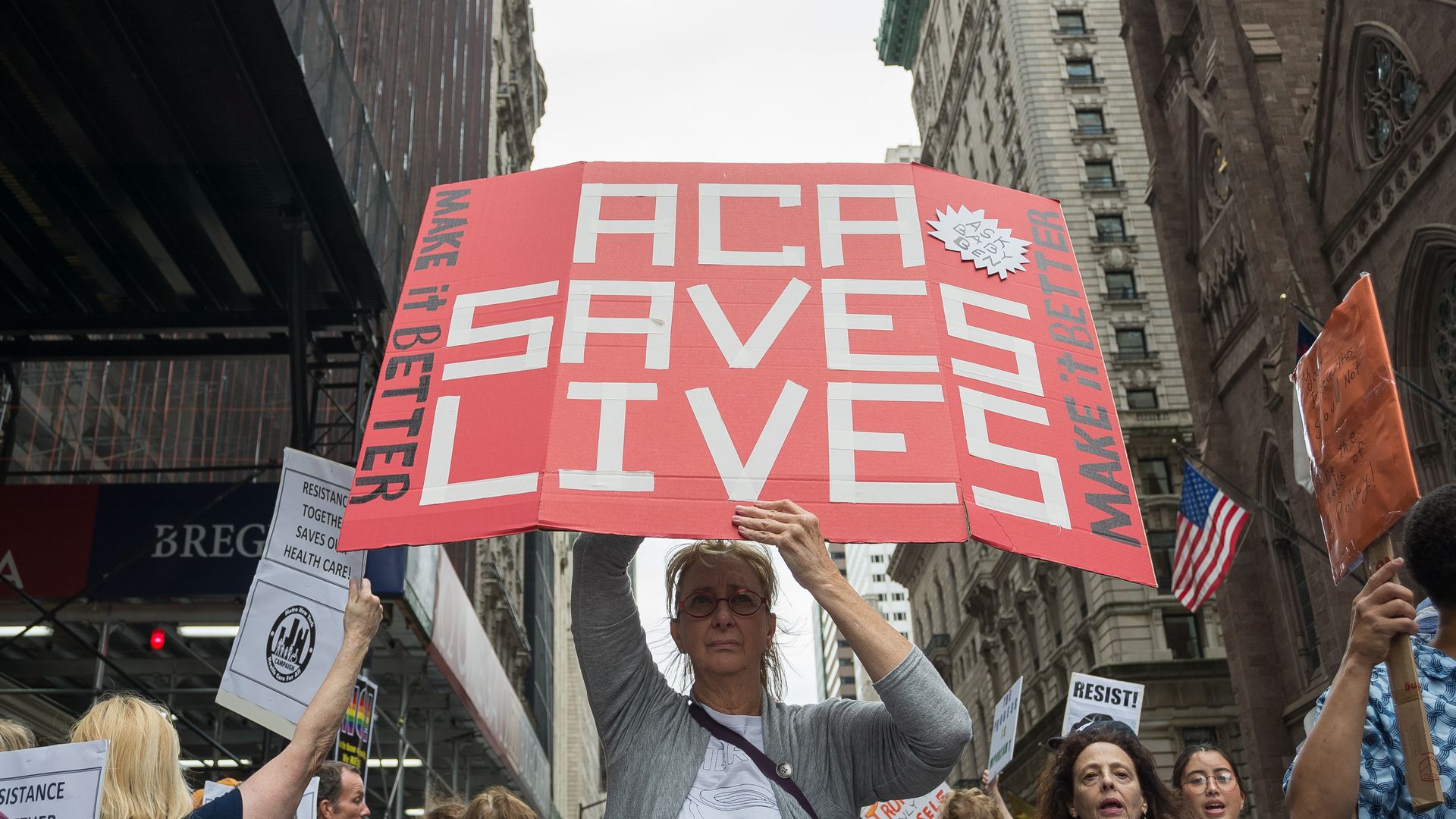 Protestors for keeping Obamacare