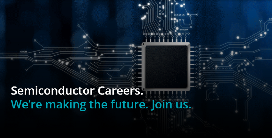 A promo from Columbus State Community College's semiconductor program webpage that reads "Semiconductor Careers. We're making the future. Join us."