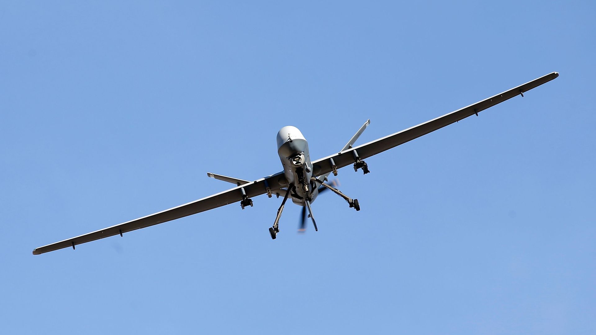Reaper drone flying
