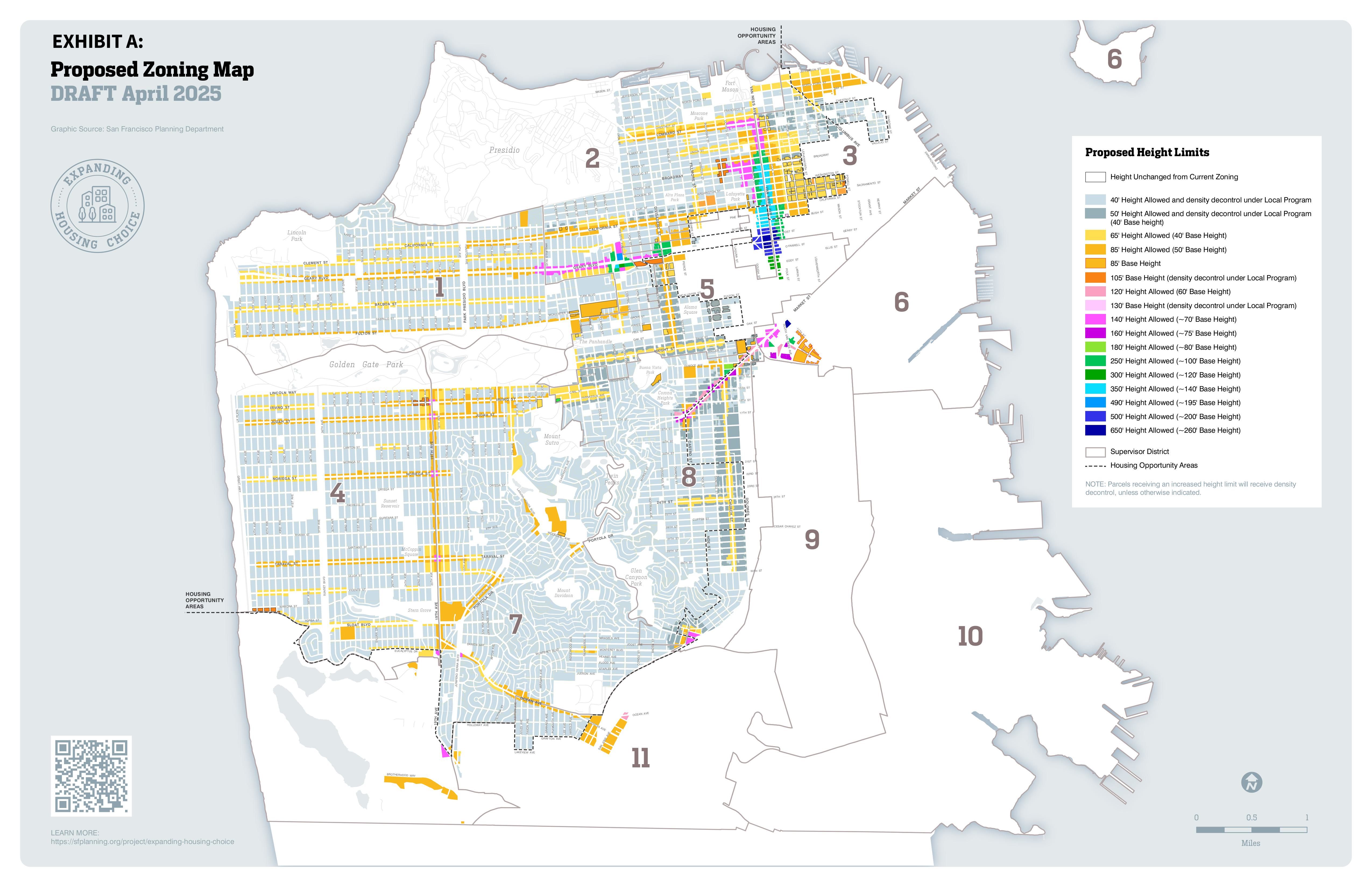 San Francisco proposed rezoning map