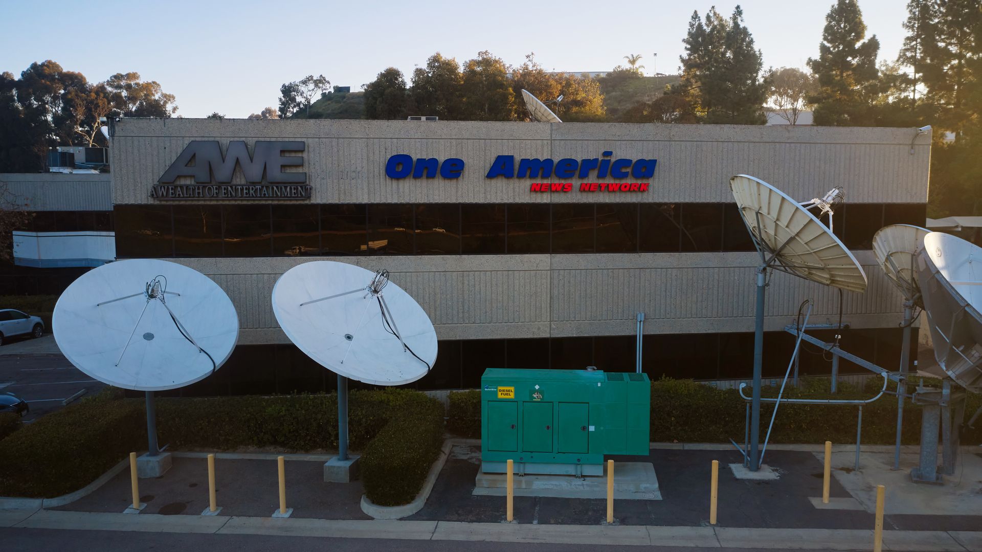 The One America News Network (OANN) headquarters in San Diego, California, U.S., on Wednesday, Feb. 2, 2022. 