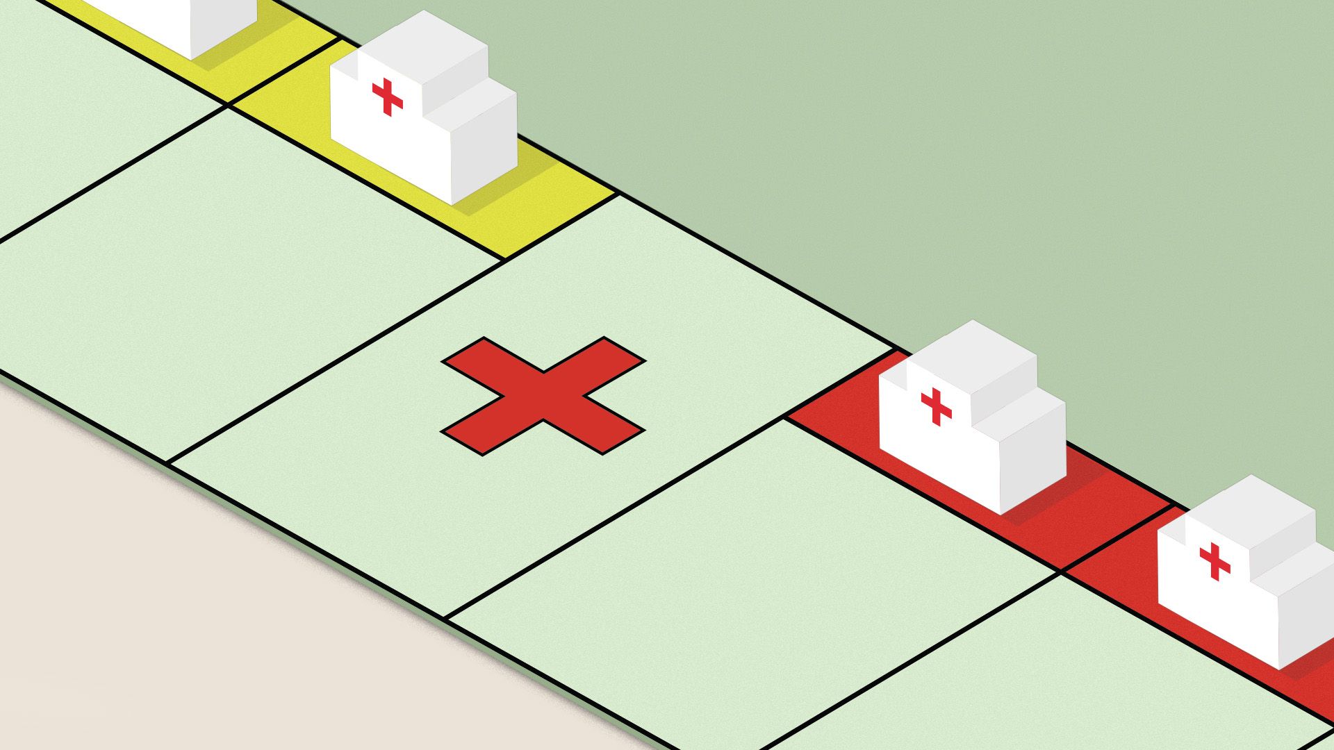 Hospitals on a Monopoly board