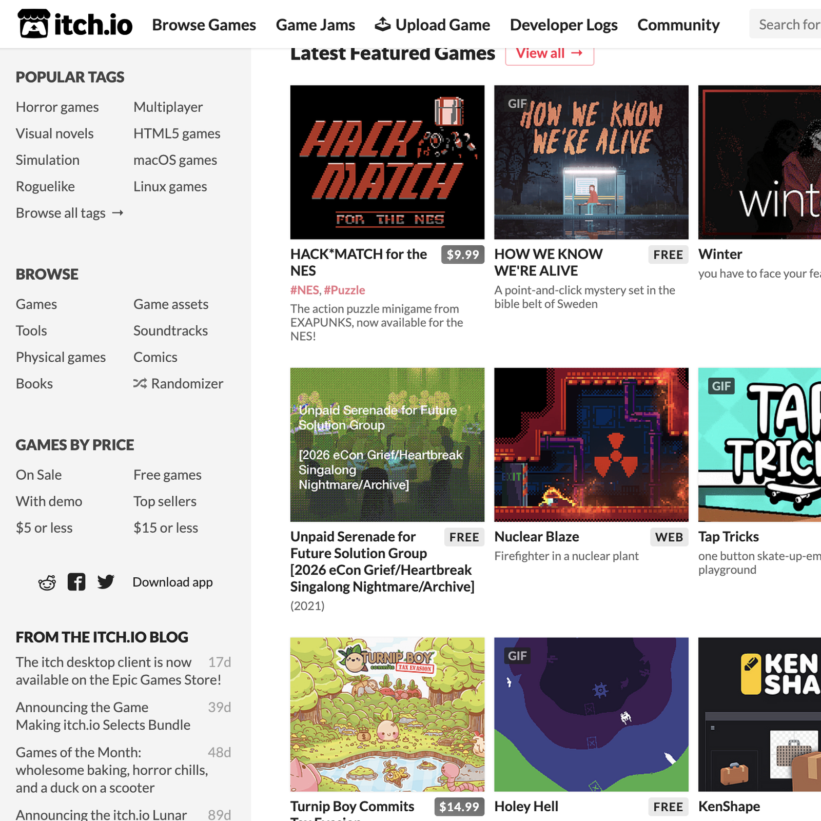 Indie game store itch.io is joining the Epic Games Store : r/Games