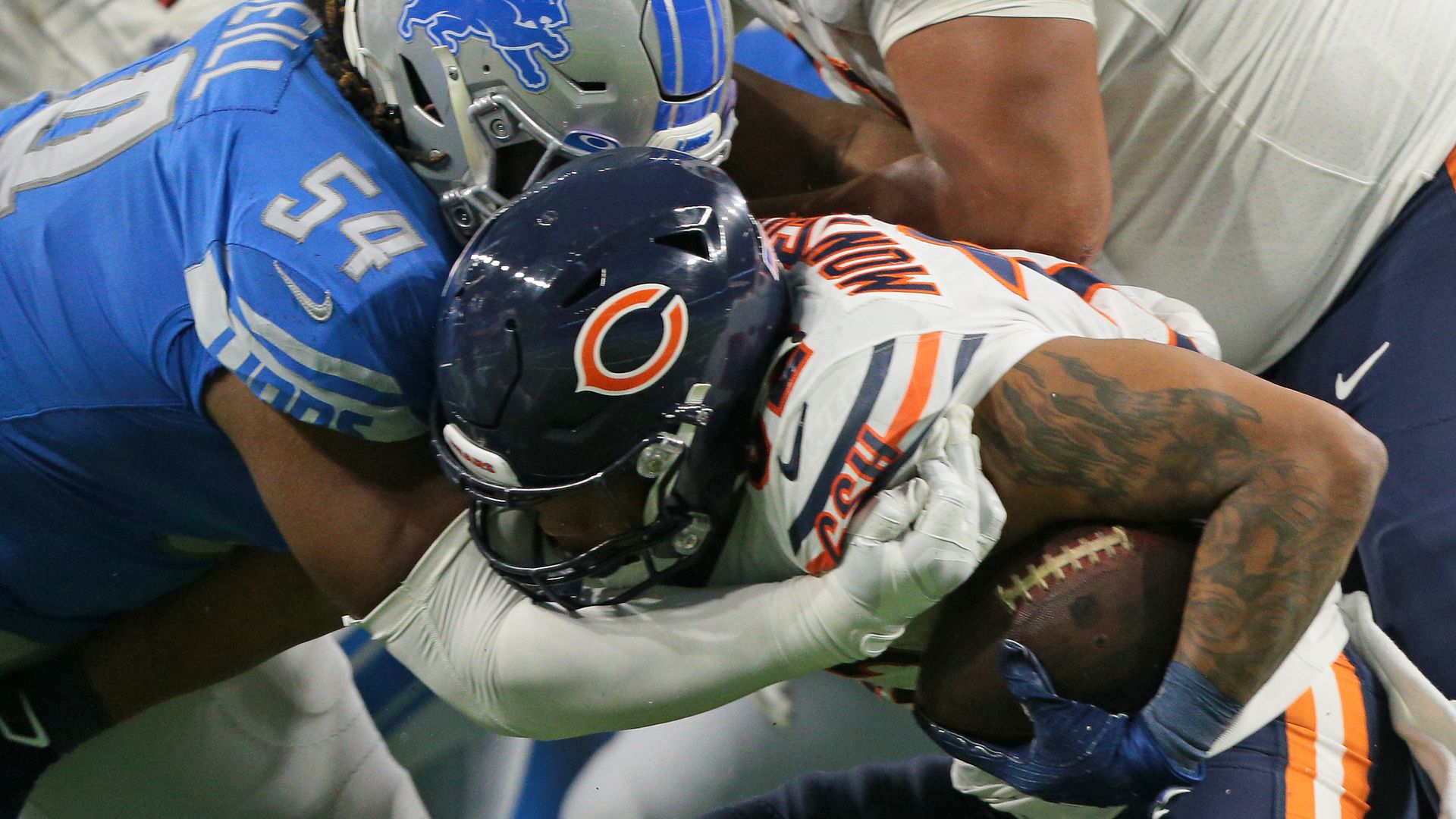 Detroit Lions playing the Chicago Bears 