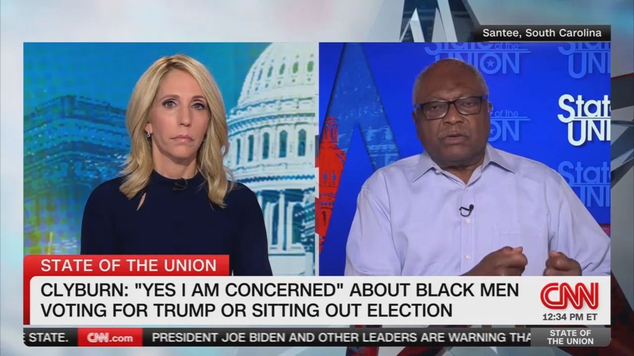 Rep. Jim Clyburn speaks to CNN's Dana Bash during an Oct. 13 interview.