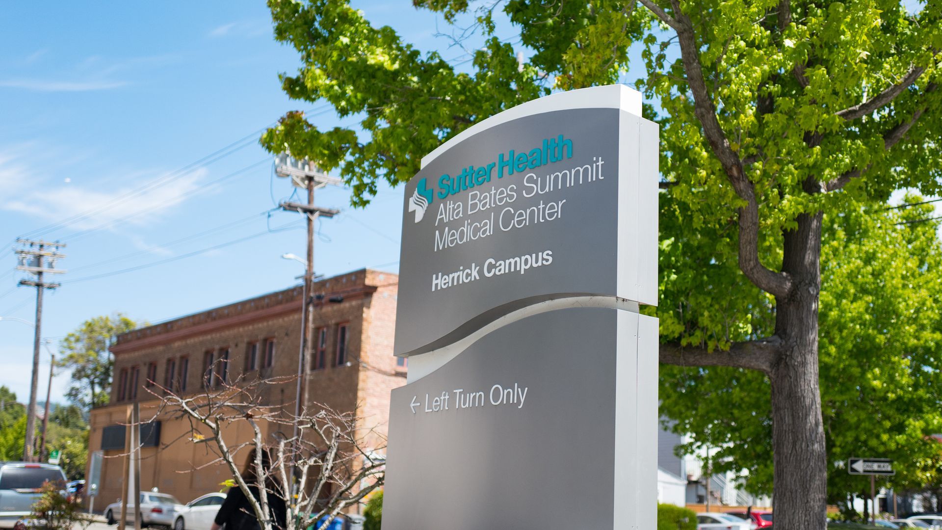 Sutter Health sign.