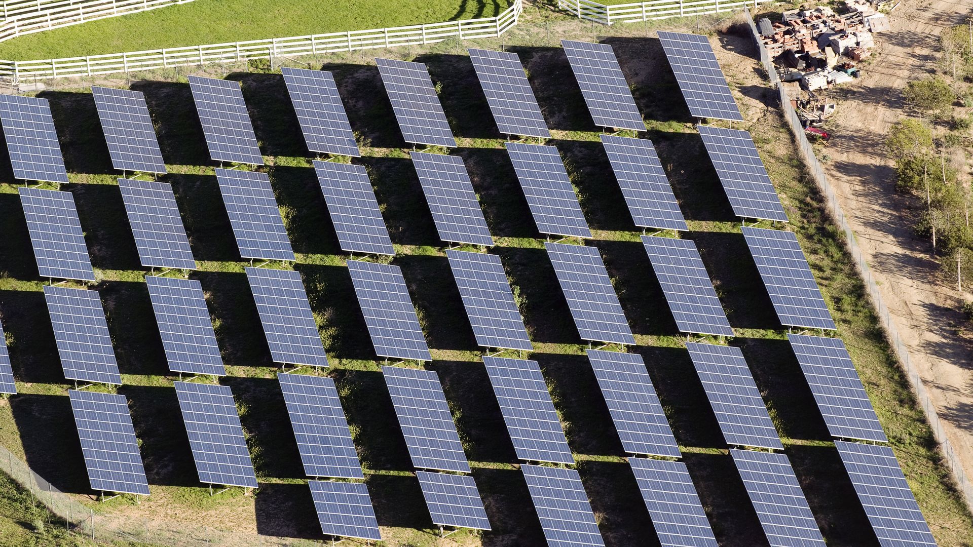 A solar farm in California