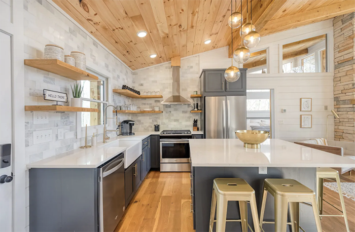 Brand New Cabin kitchen