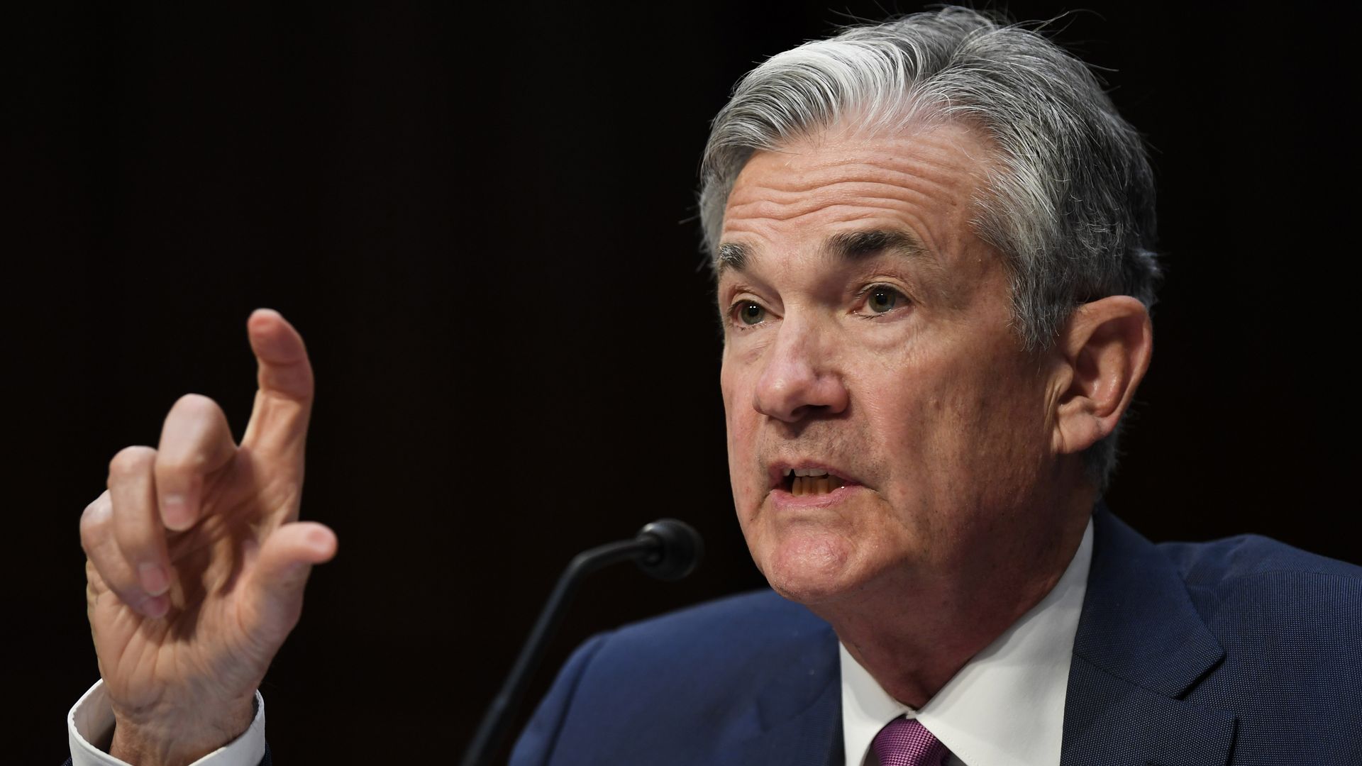 Federal Reserve Chairman Jerome Powell testifying at Congress