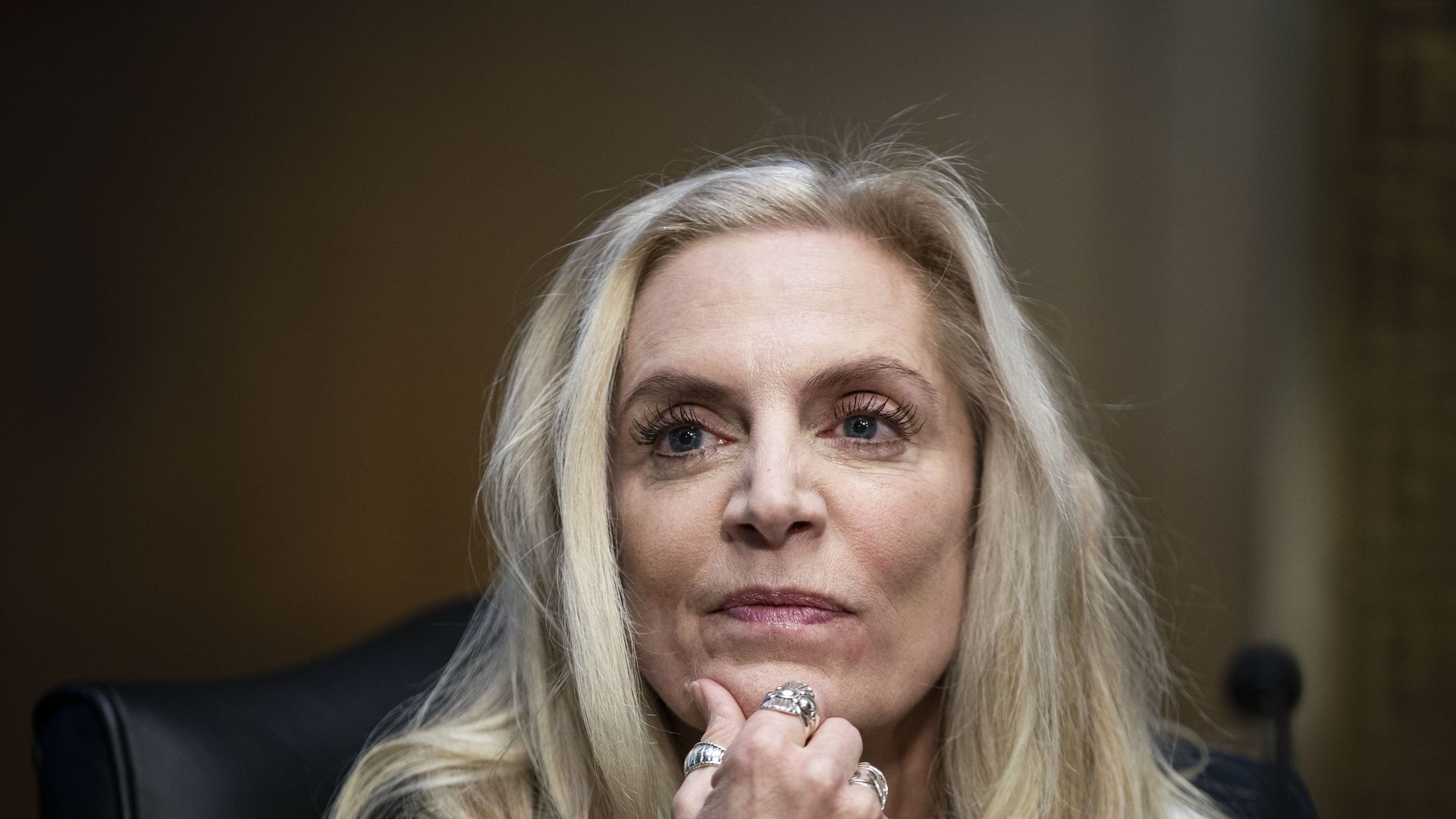 Lael Brainard, governor of the U.S. Federal Reserve, listens during a Senate Banking, Housing, and Urban Affairs Committee confirmation hearing in Washington, D.C.,