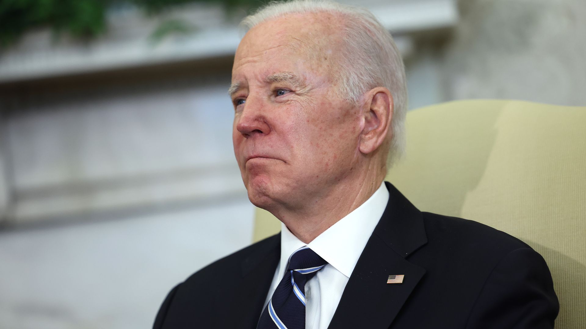 President Joe Biden participates in a meeting on Jan. 13, 2023.