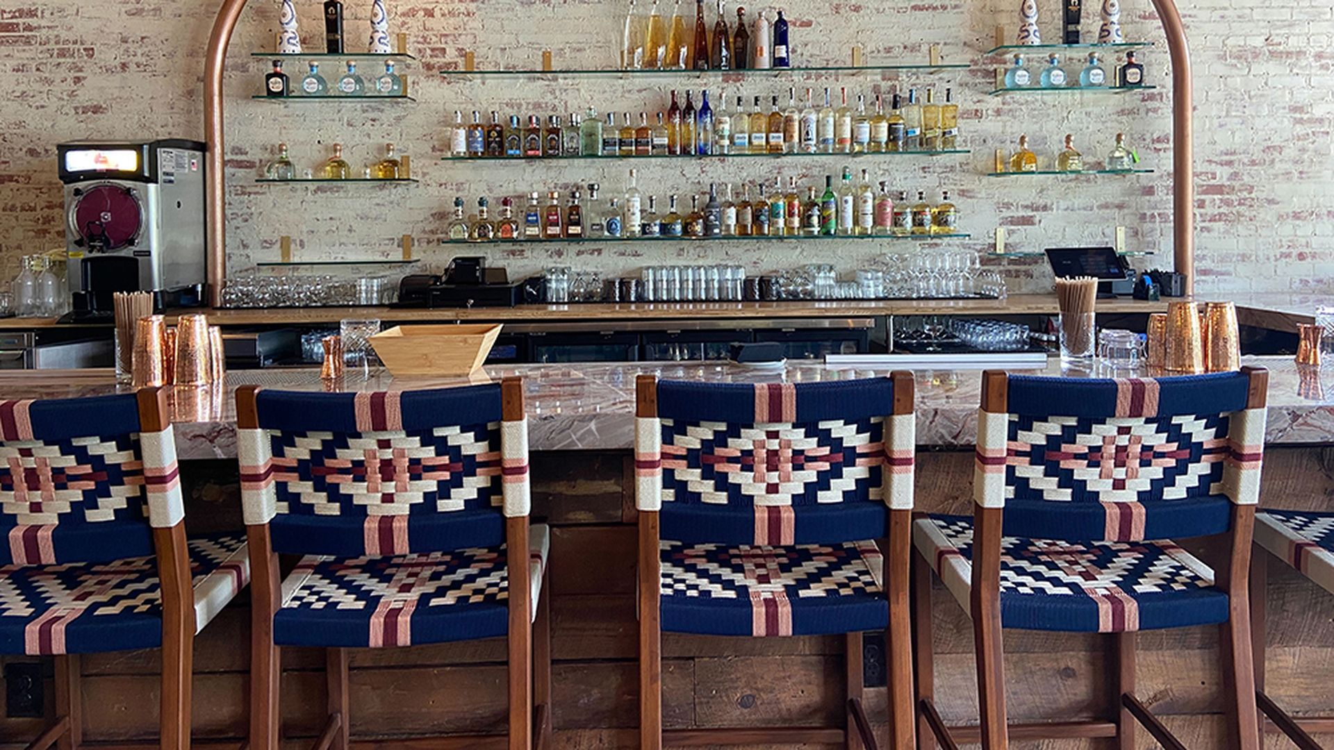 The bar at Puerta in Elizabeth.