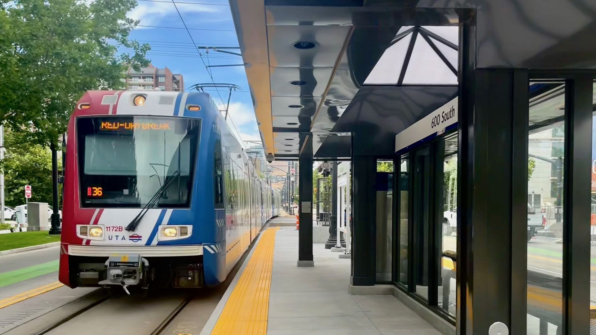 TRAX light rail car.
