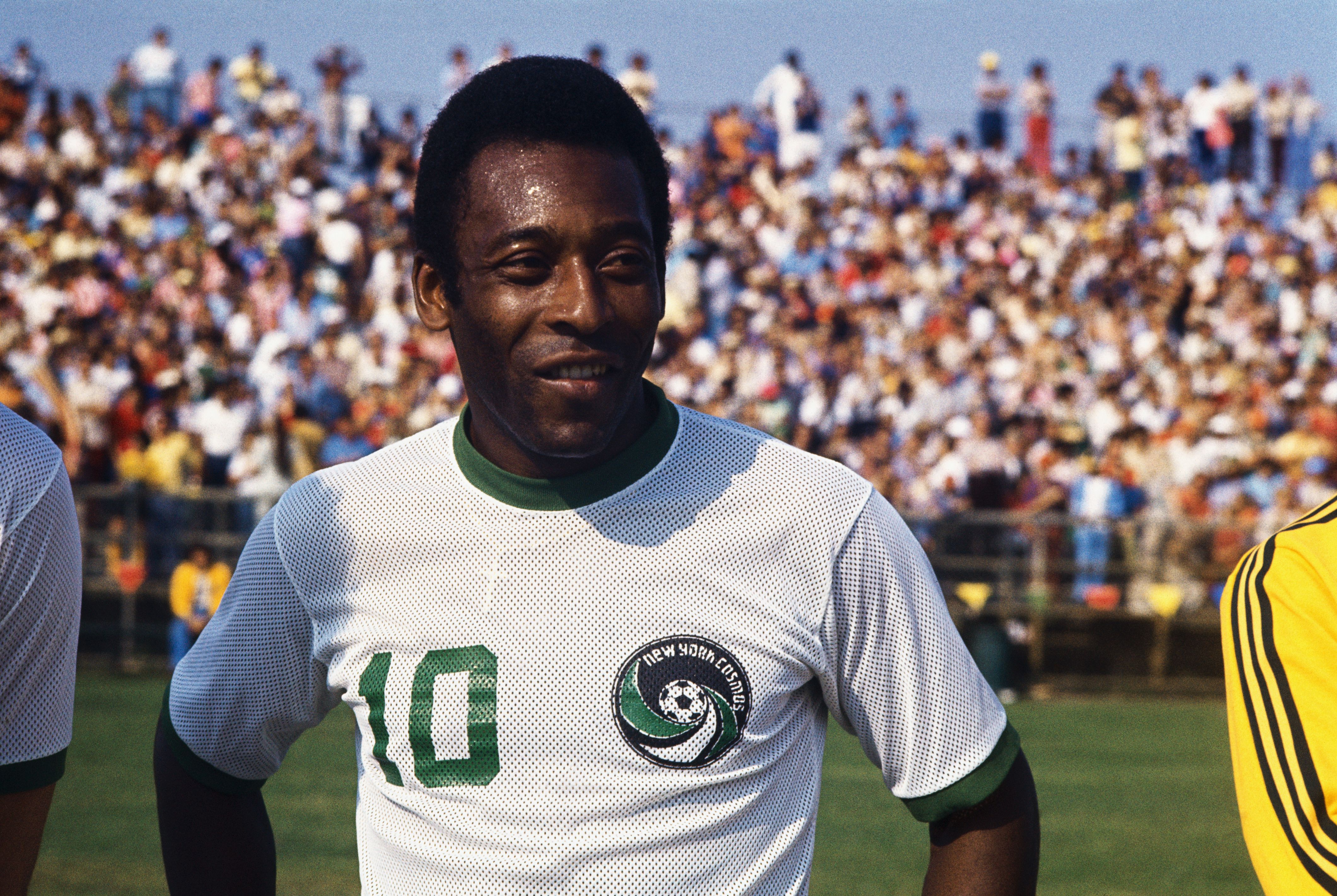 Pele prior to a game in Miami