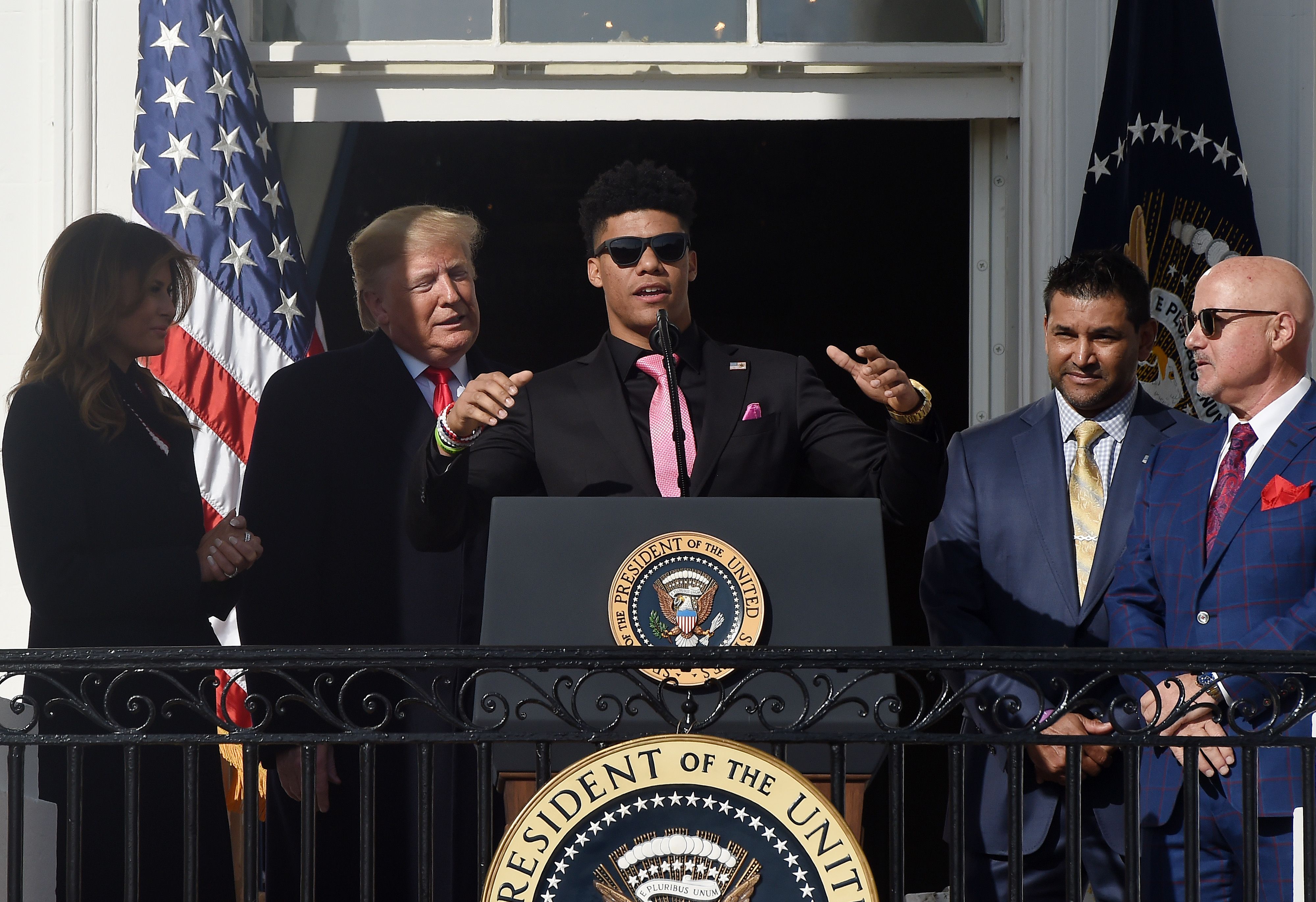 The image of Nats players cozying up to Trump was jarring for many fans, Washington Nationals