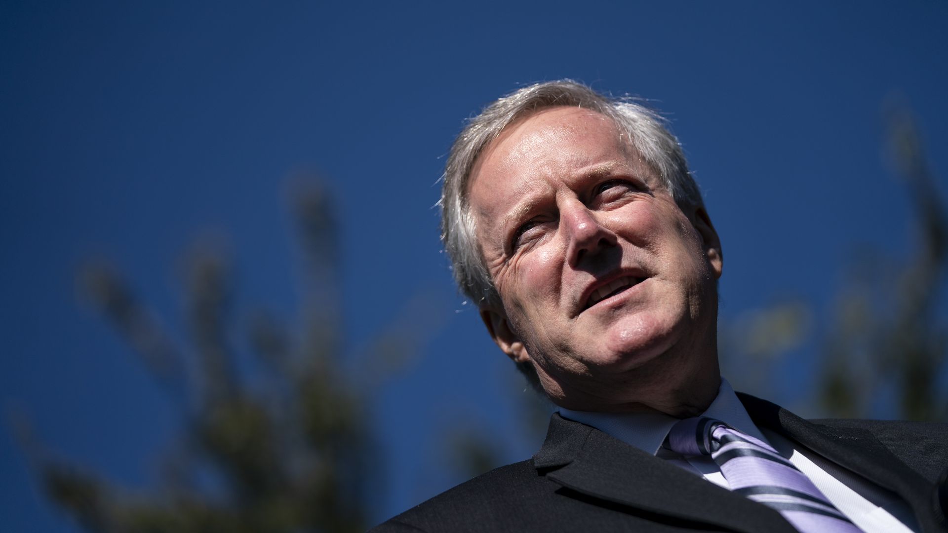 White House Chief of Staff Mark Meadows speaks to reporters about President Trump's positive coronavirus test outside the West Wing of the White House on October 2