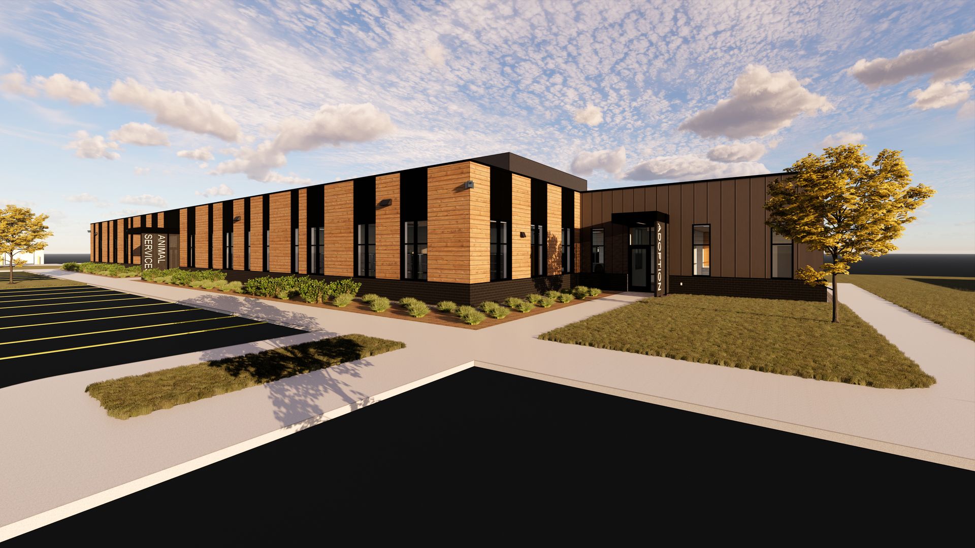 A drawing of Des Moines' proposed animal shelter.