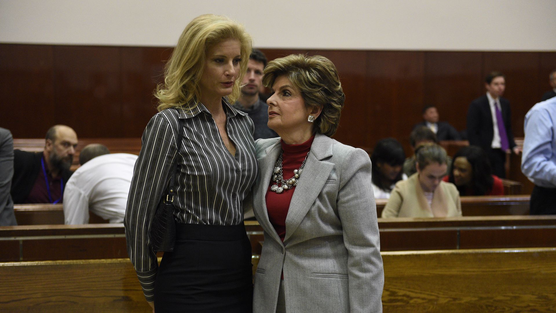 Picture of Summer Zervos standing next to her lawyer