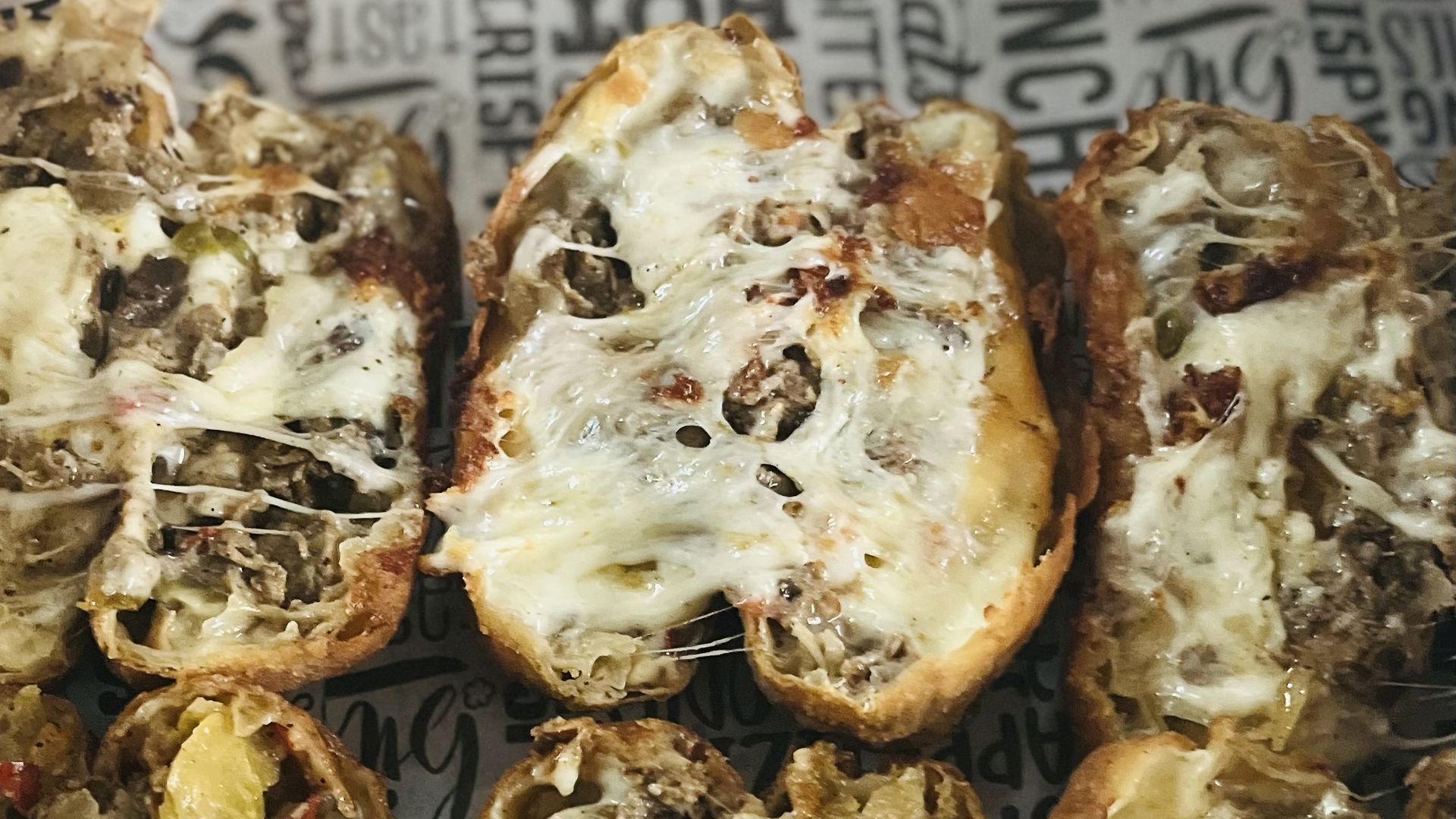 large egg rolls cut in half