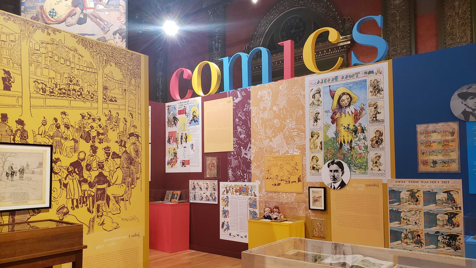 Comics exhibit. 