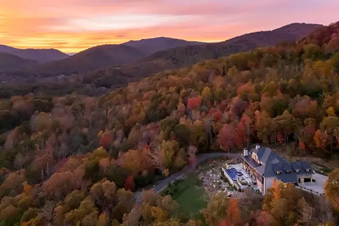 luxury mountain house in fairview setting