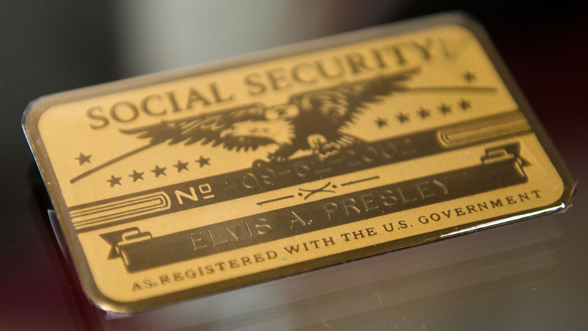 Social security card registered to Elvis