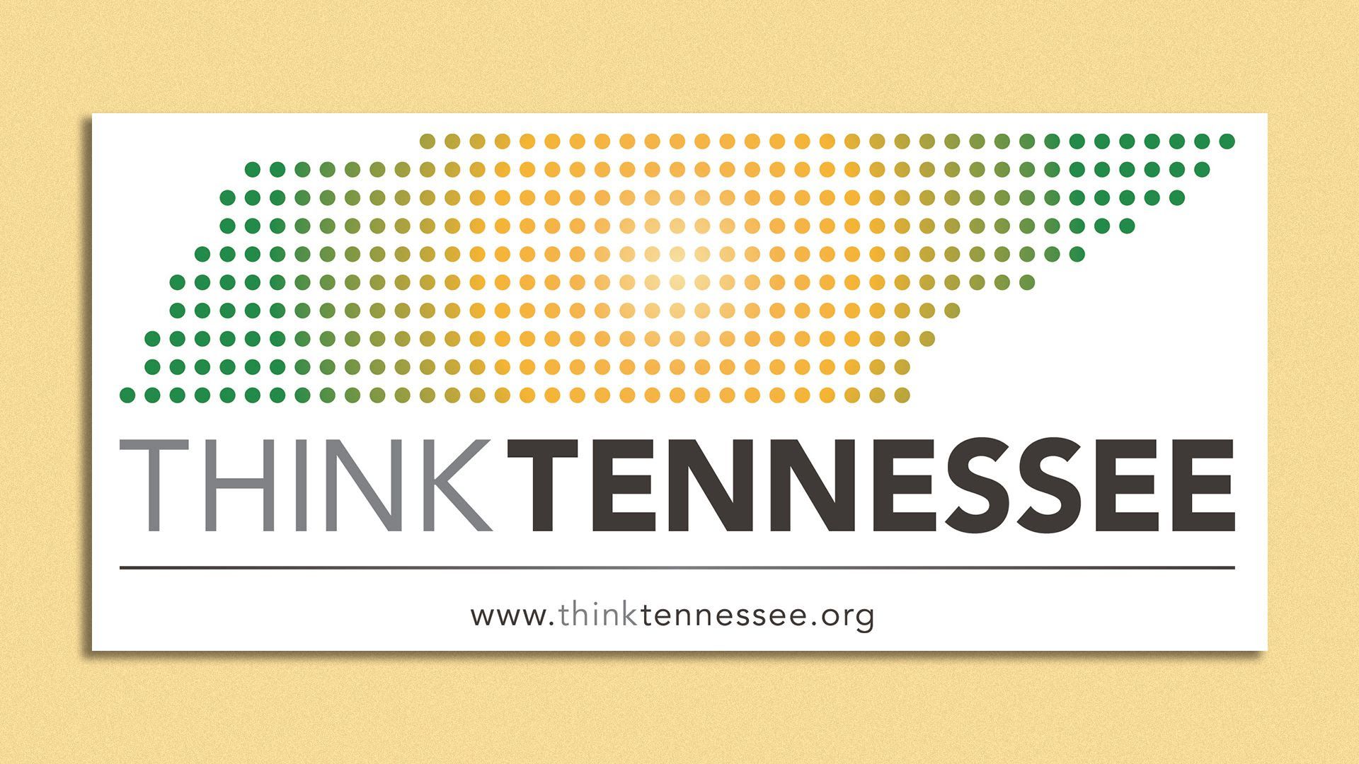 The Think Tennessee logo over a yellow background.
