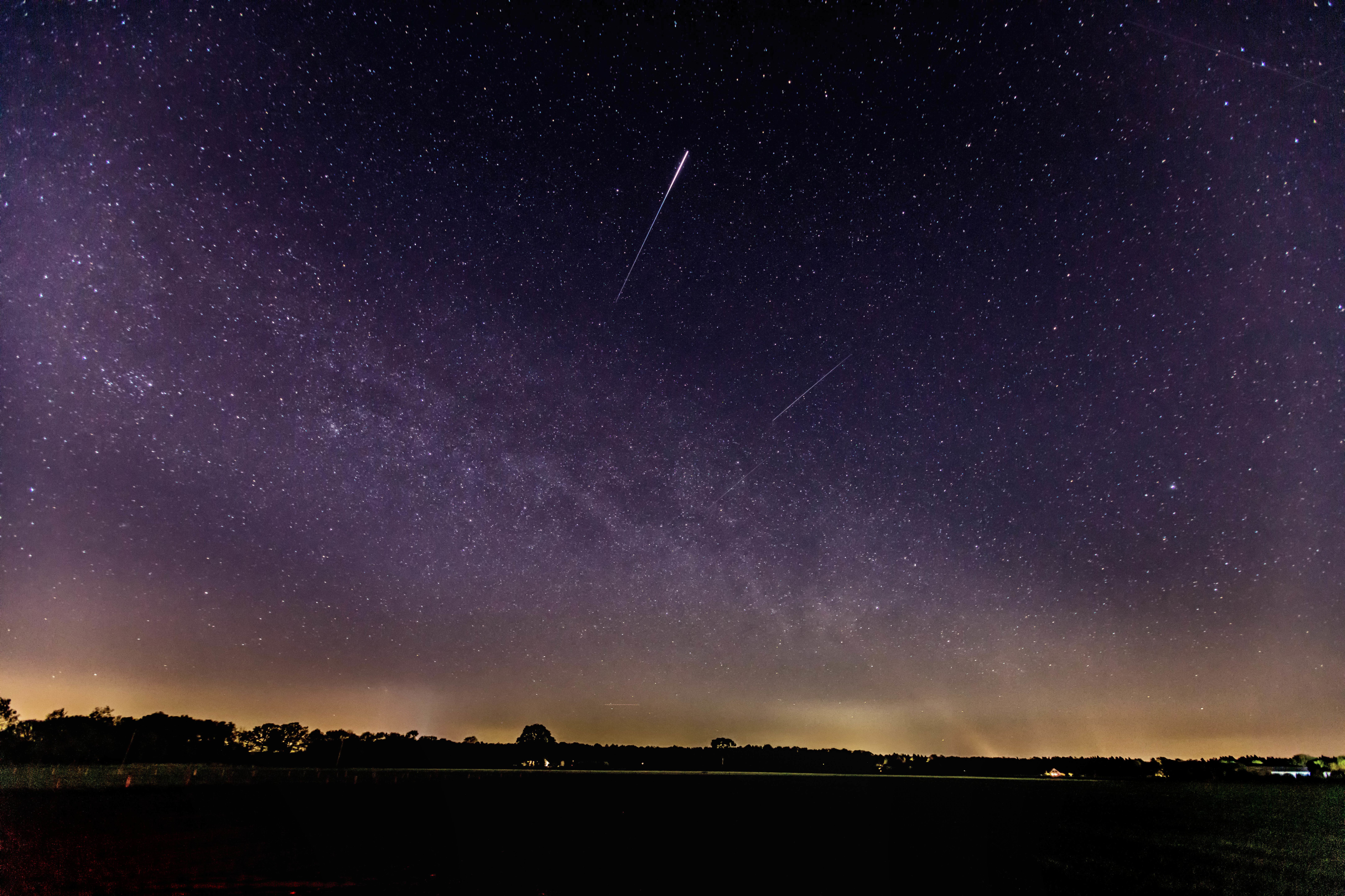 The Lyrids meteor shower seen over Germany in 2020.