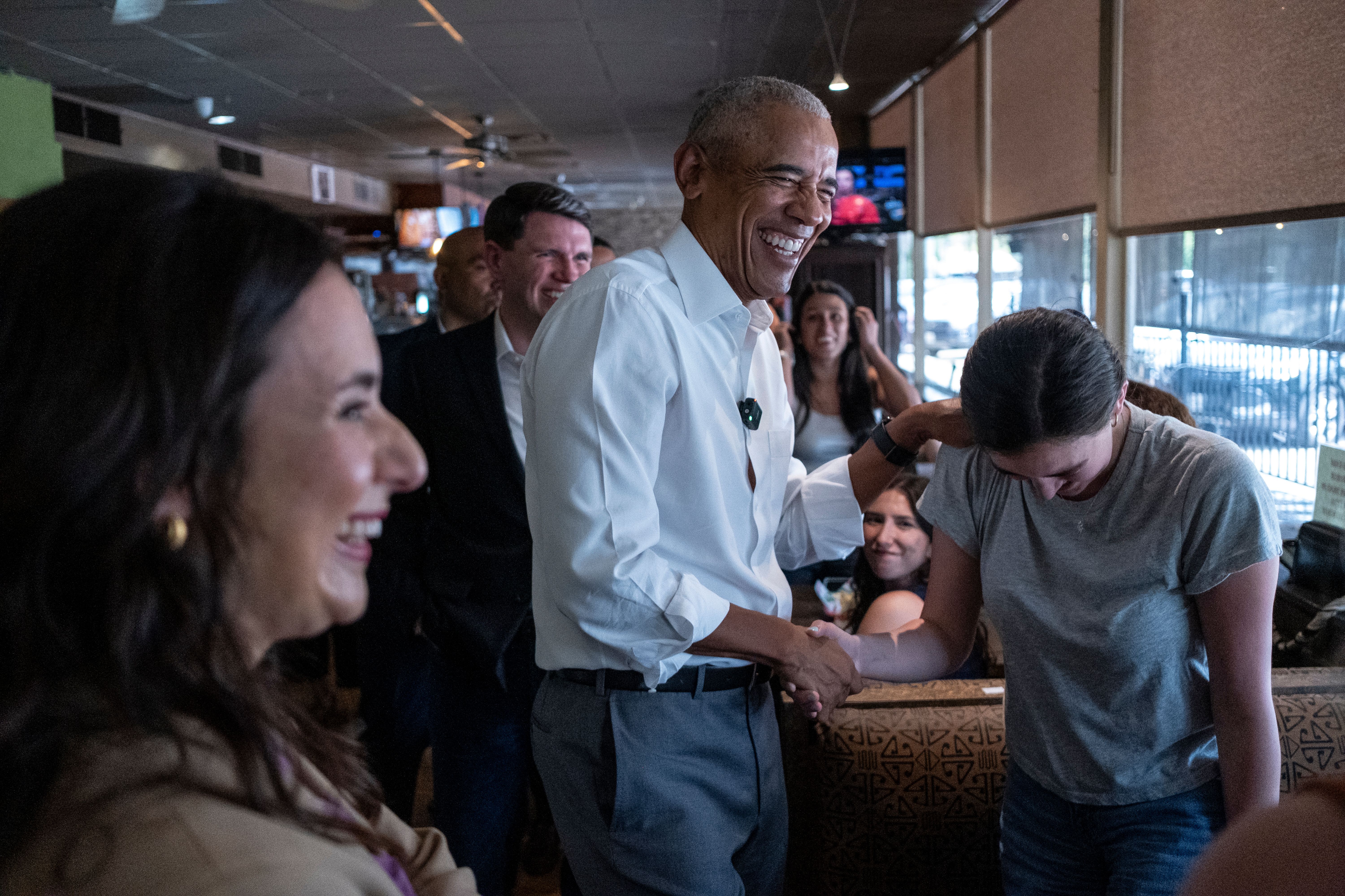 Former President Obama campaigns in Texas with Democratic Senate candidate James Talarico.