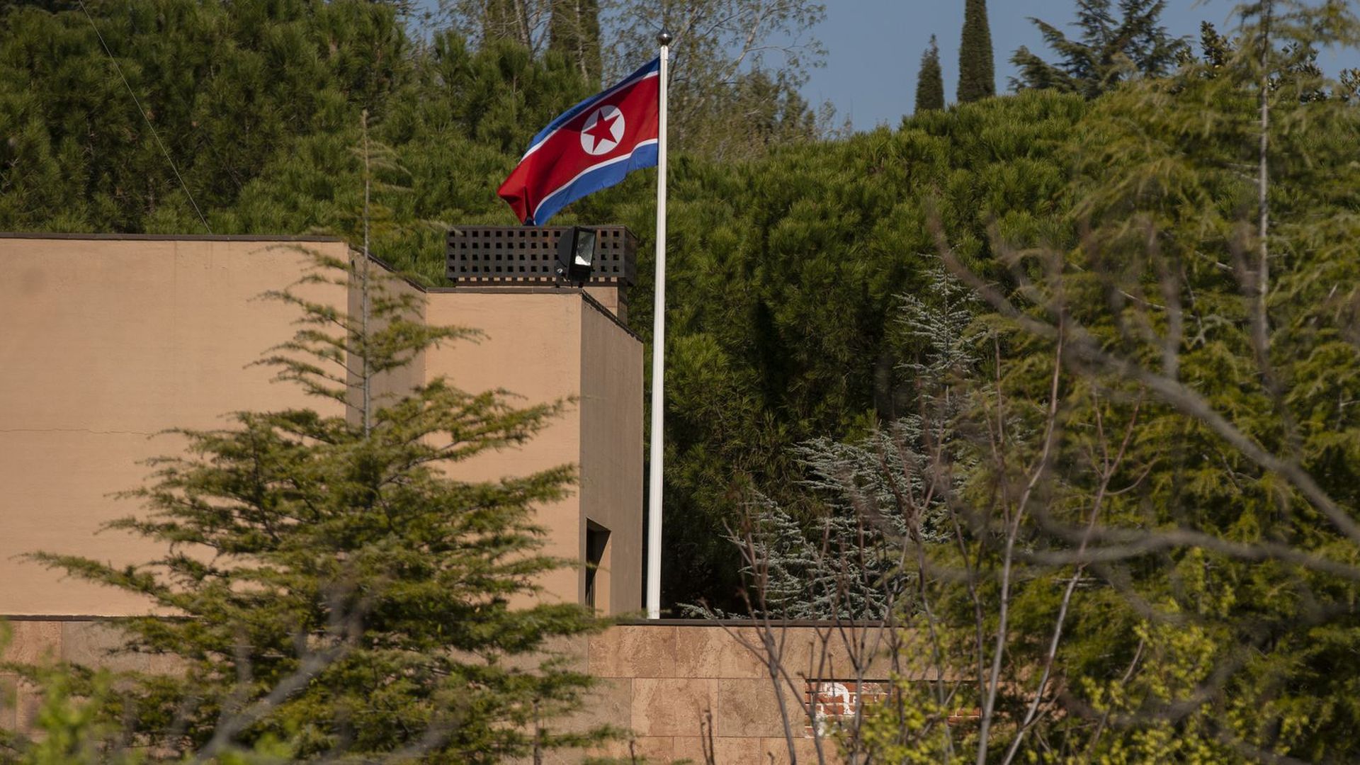 North Korea's embassy in Madrid, Spain. 