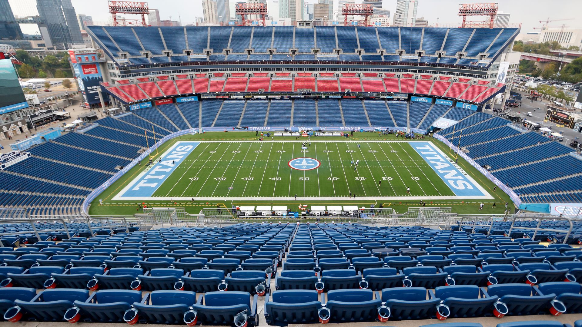 General view inside the stadium prior to the Philadelphia Eagles against the Tennessee Titans at Nissan Stadium on September 20, 2026 in Nashville, Tennessee.