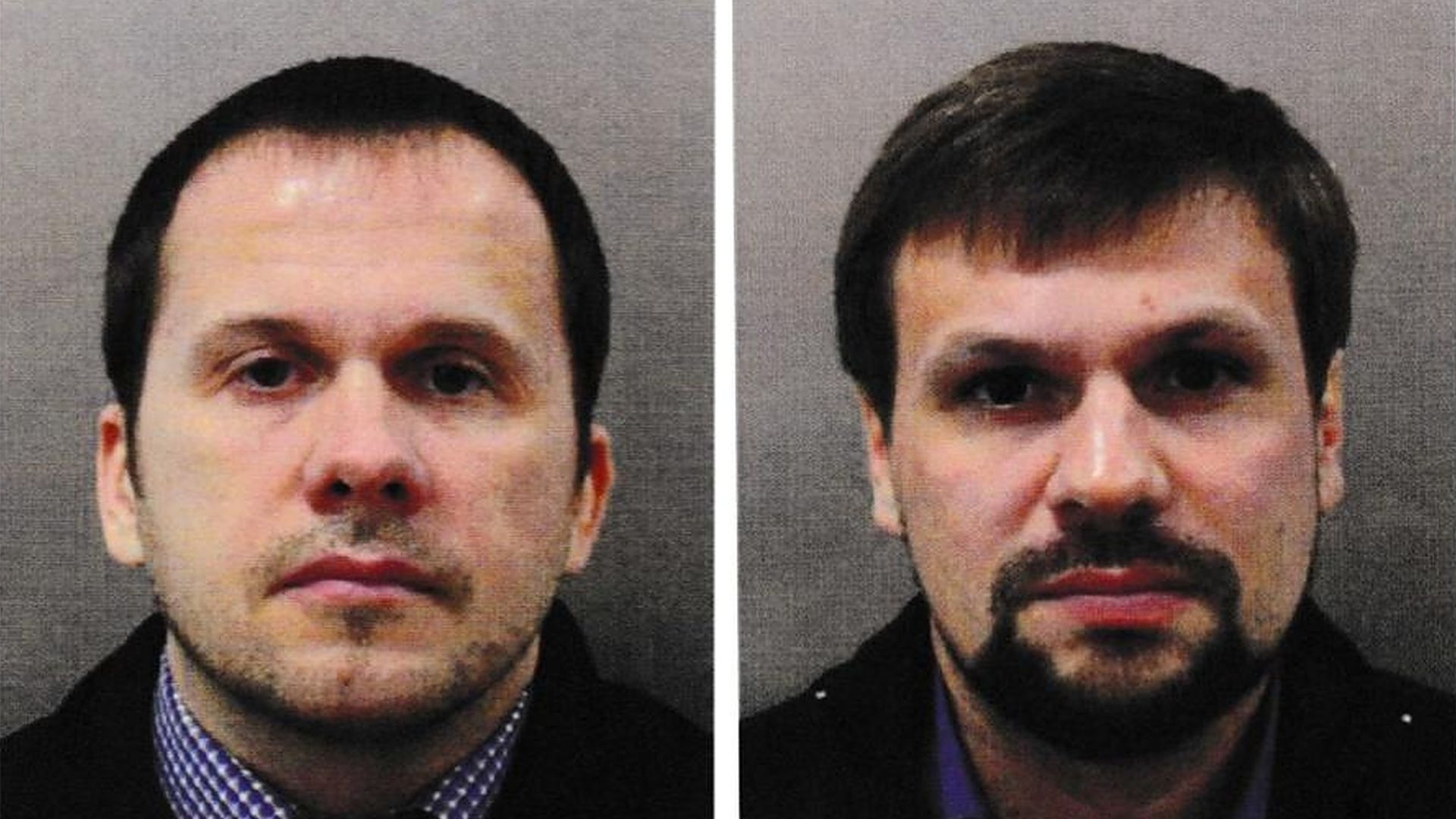 Alexander Petrov and Ruslan Boshirov, who have been charged over the Salisbury Novichok attack, released on September 05, 2018 in London, England. 
