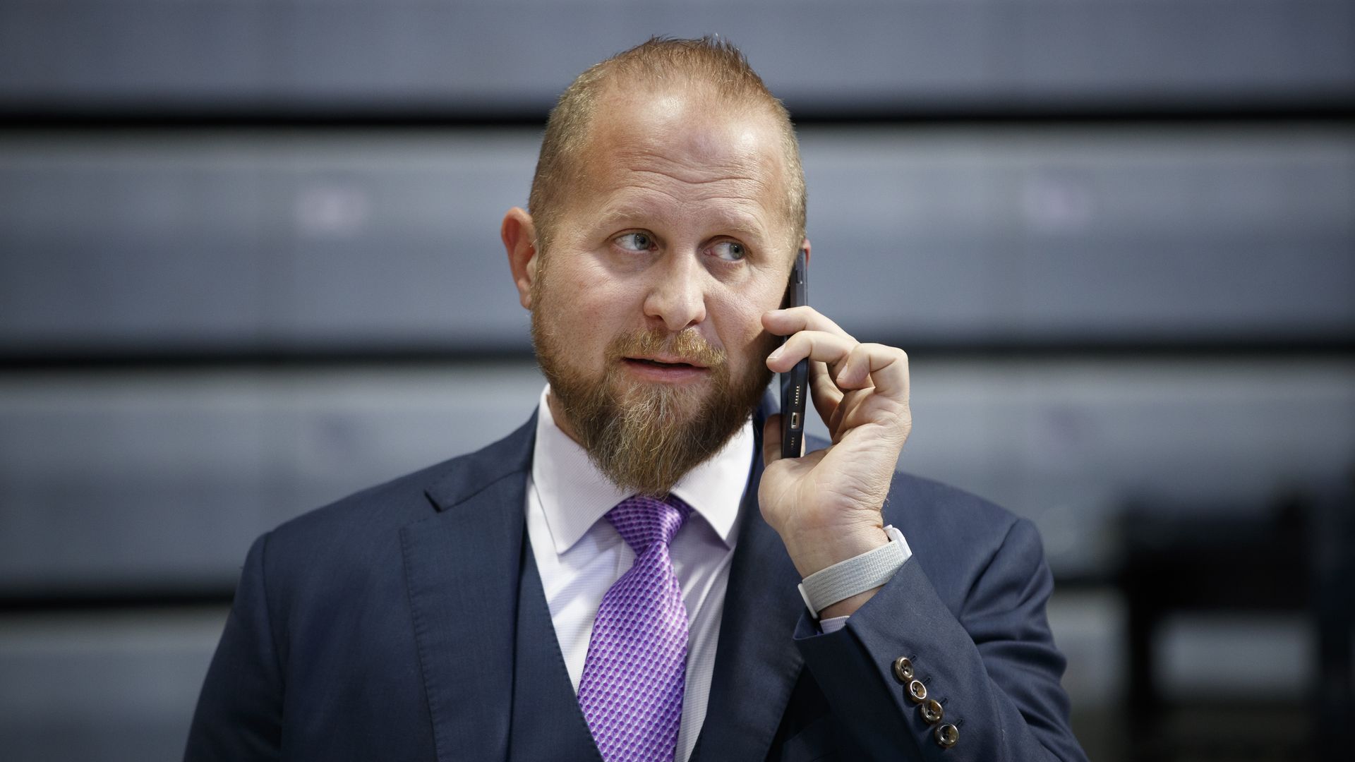 Brad Parscale is seen speaking on a cellphone.