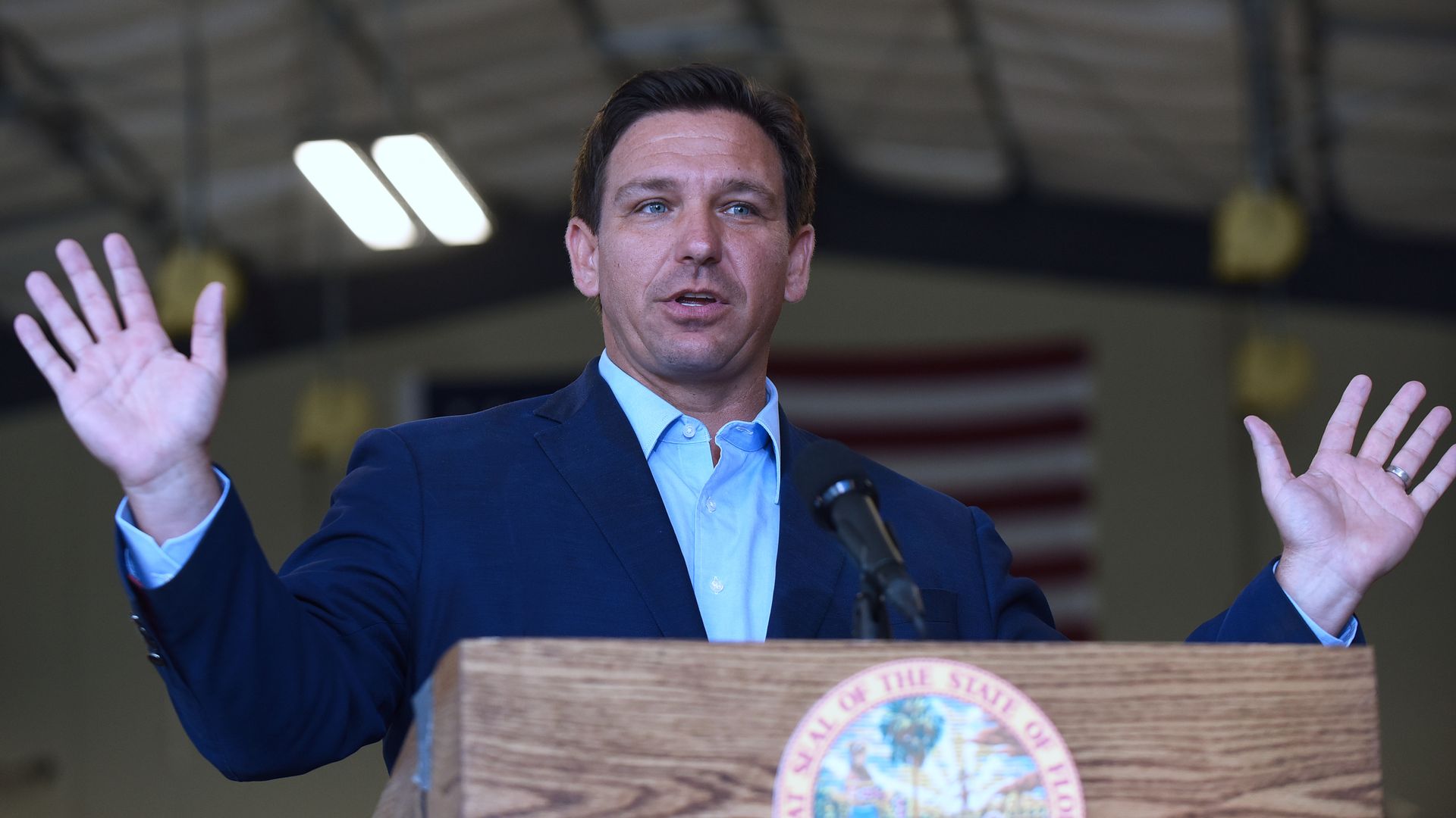 Florida Gov. Ron DeSantis speaking in Melbourne, Florida, in March 2021.