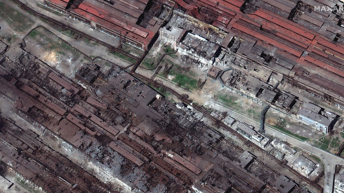 Satellite images show destruction of Mariupol steel plant - Axios