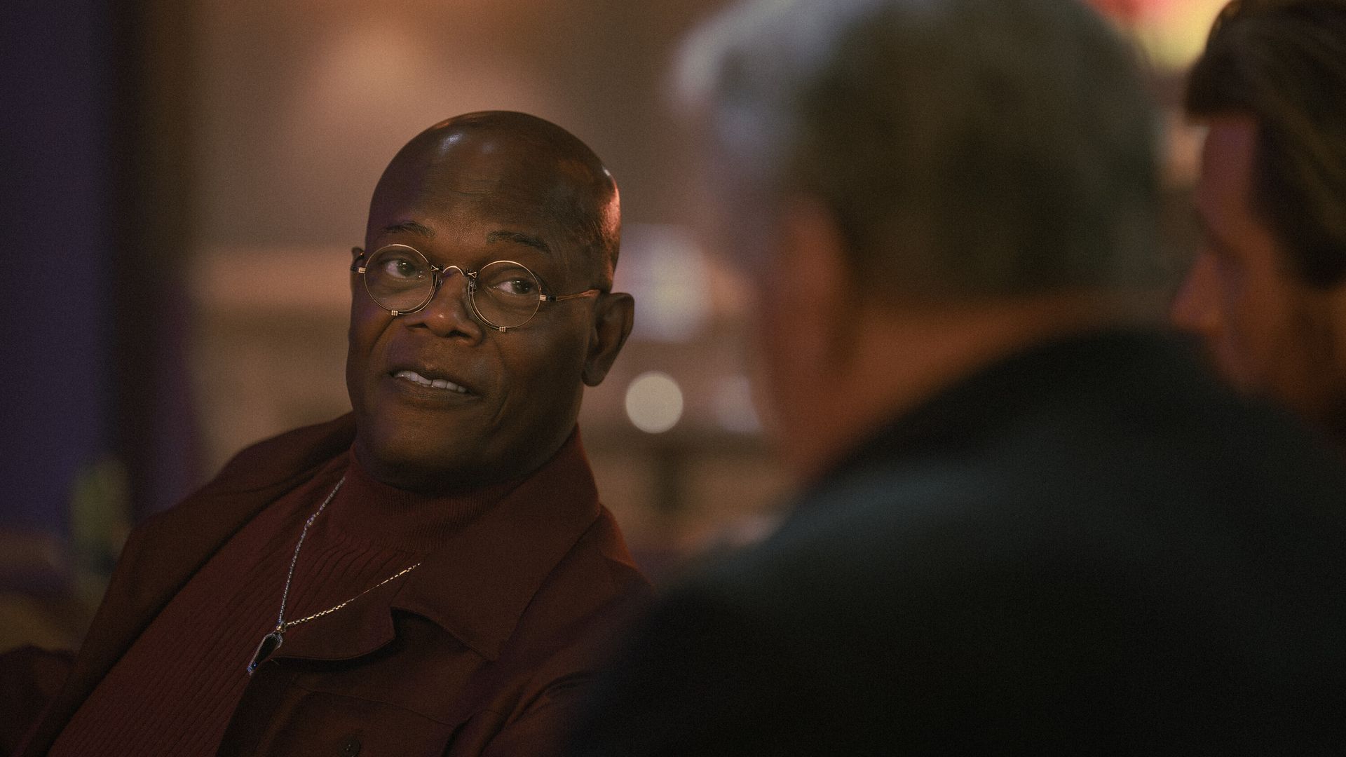 Samuel L. Jackson shown in a "Tulsa King" scene.
