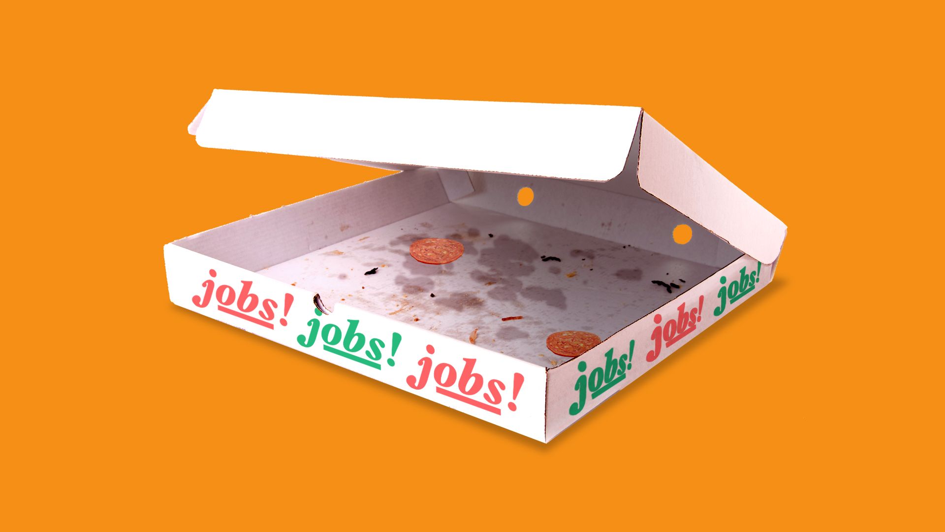 Empty pizza box