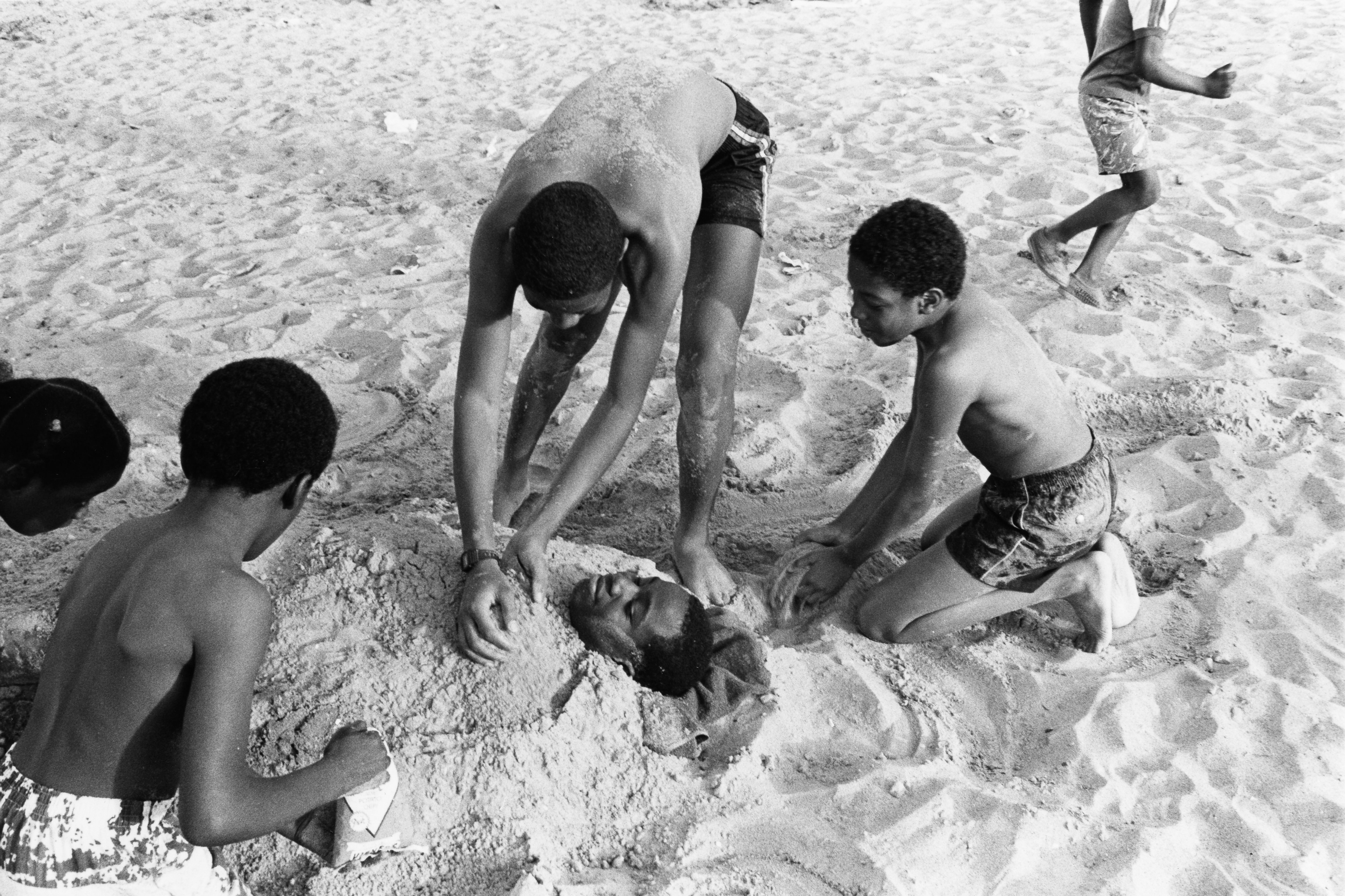 Kids on beach 