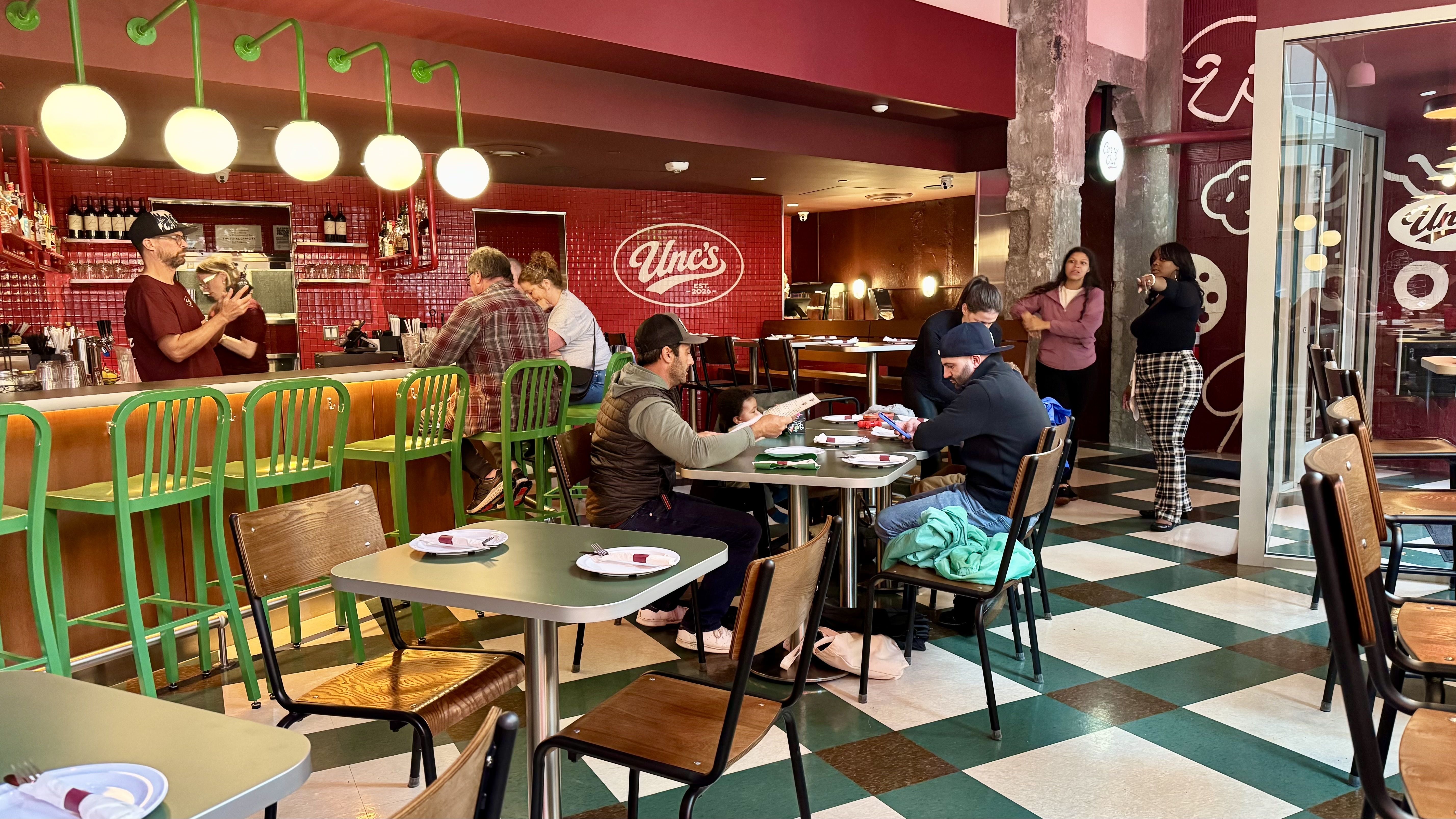 The interior of the restaurant