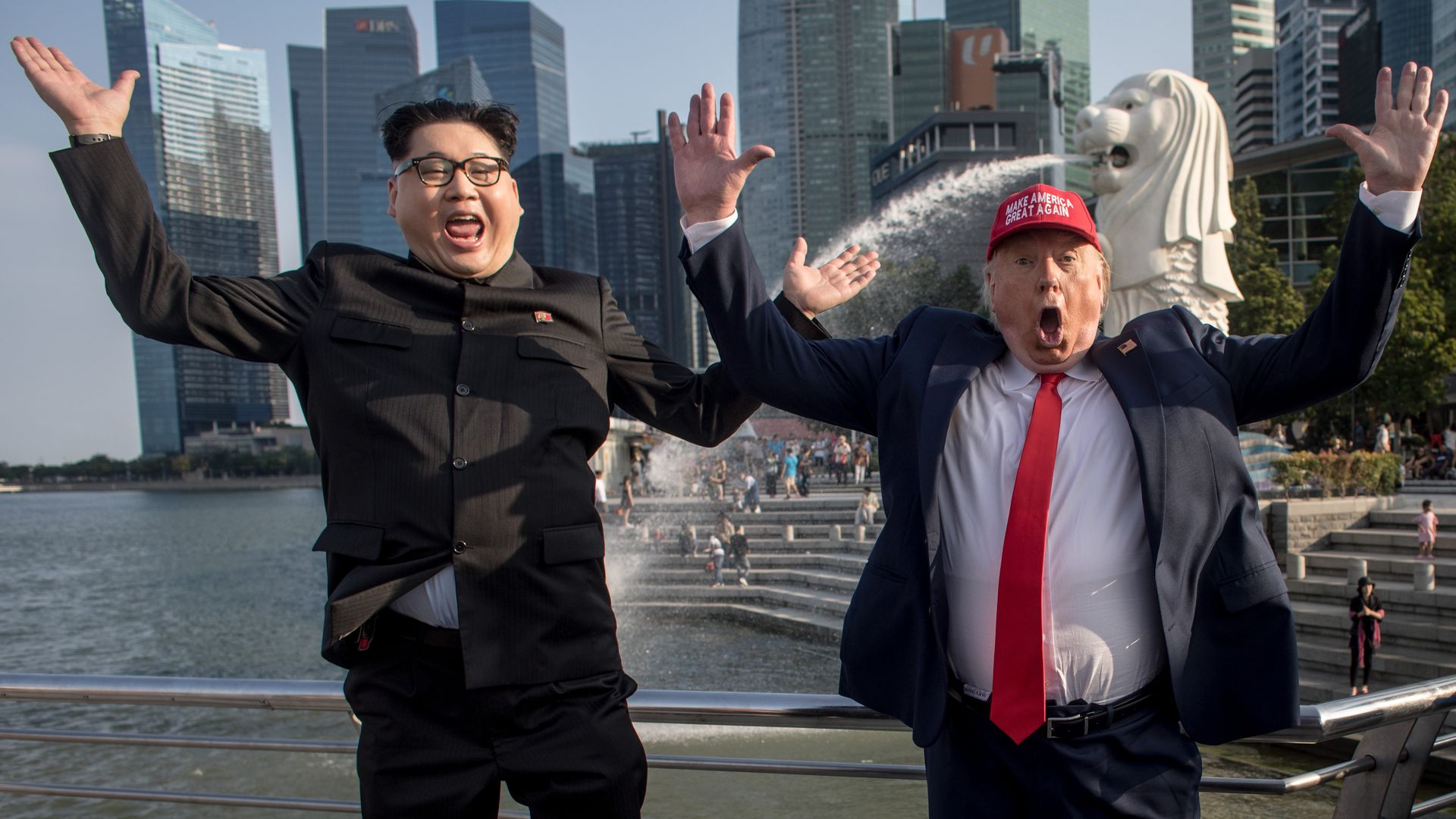 Kim Jong Un impersonator, Howard X and Donald Trump impersonator Dennis Alan