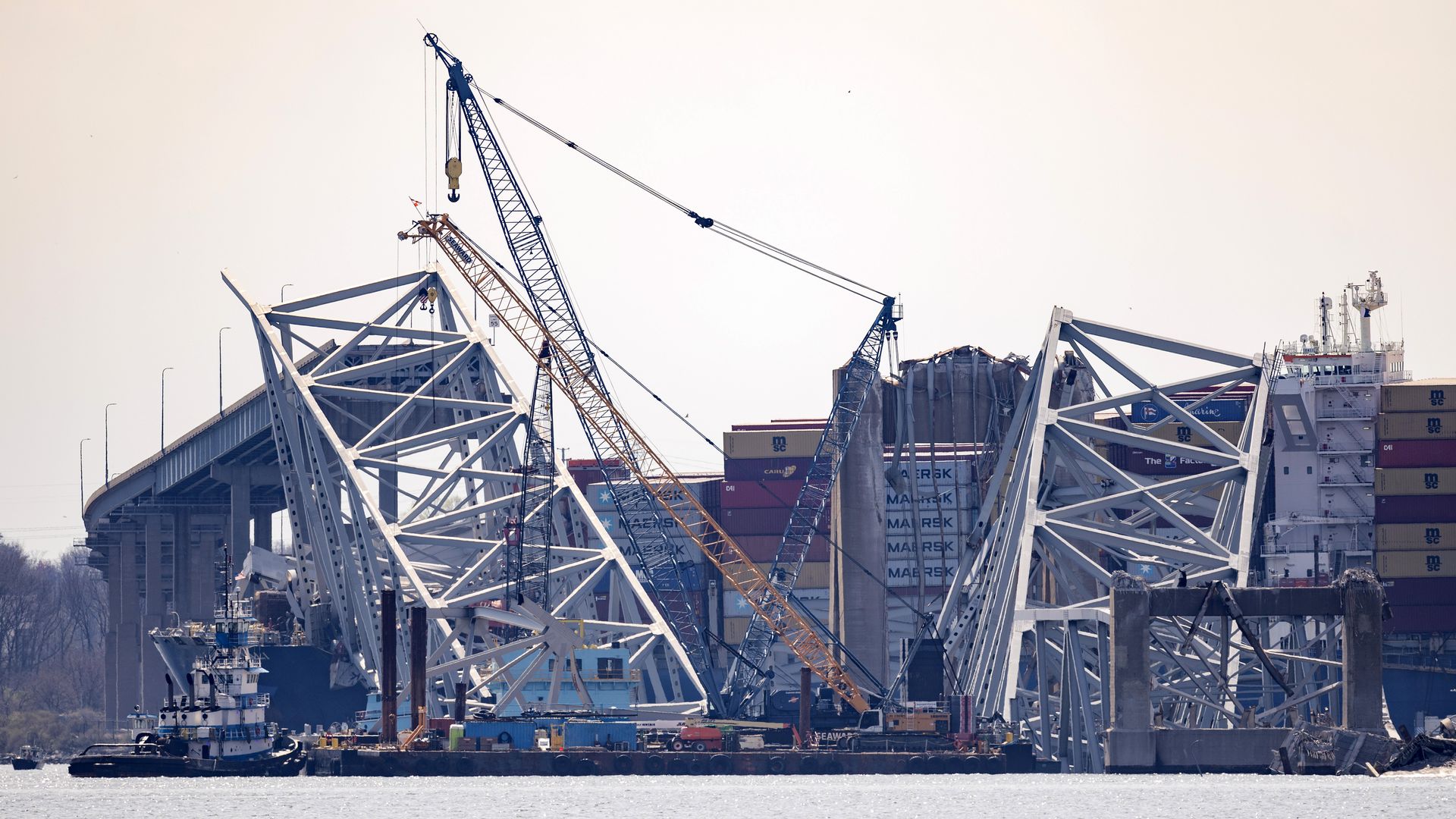 Baltimore to open alternate ship route near collapsed bridge site