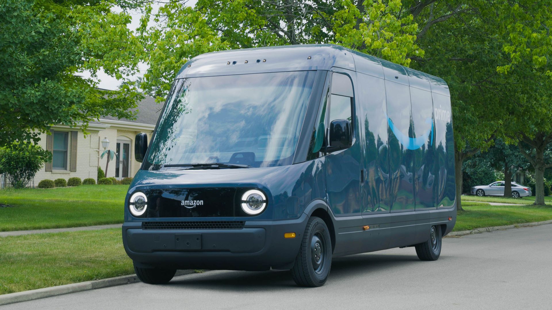 Amazon's Rivian-designed EDV electric delivery van.