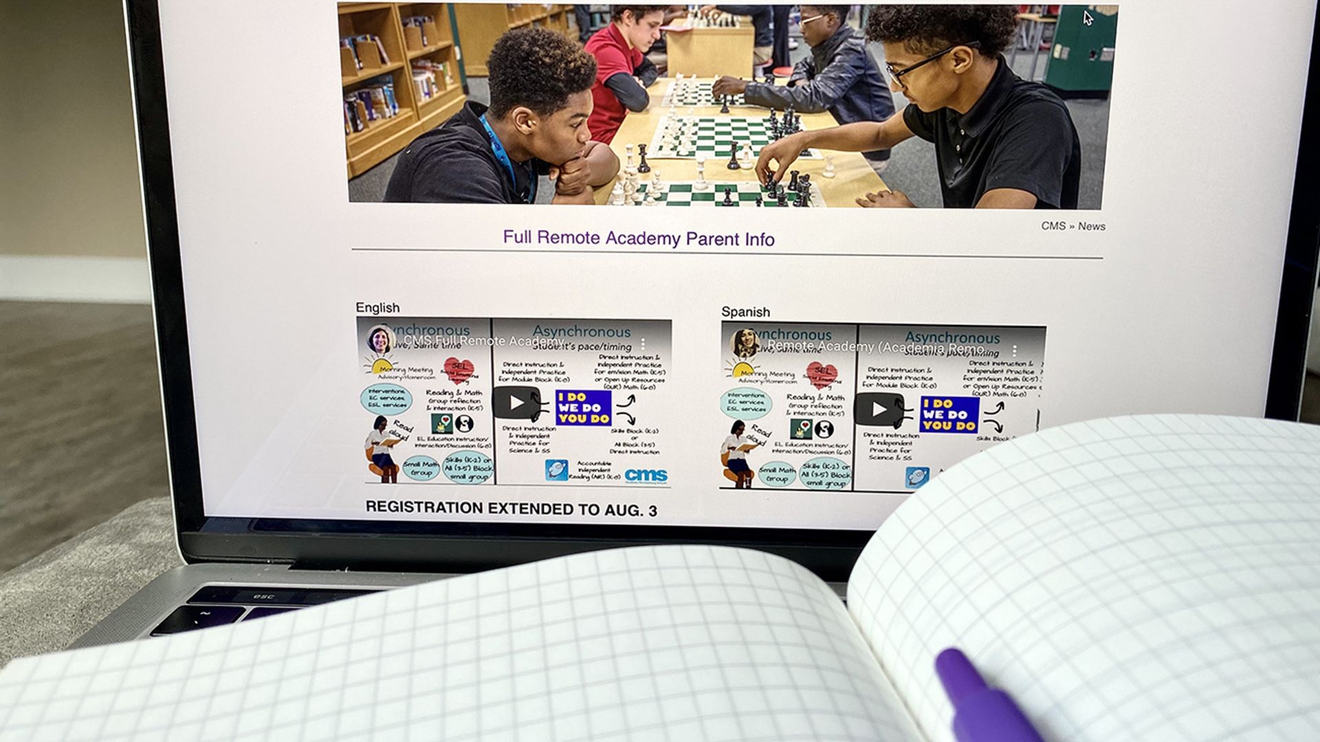 Virtual learning setup