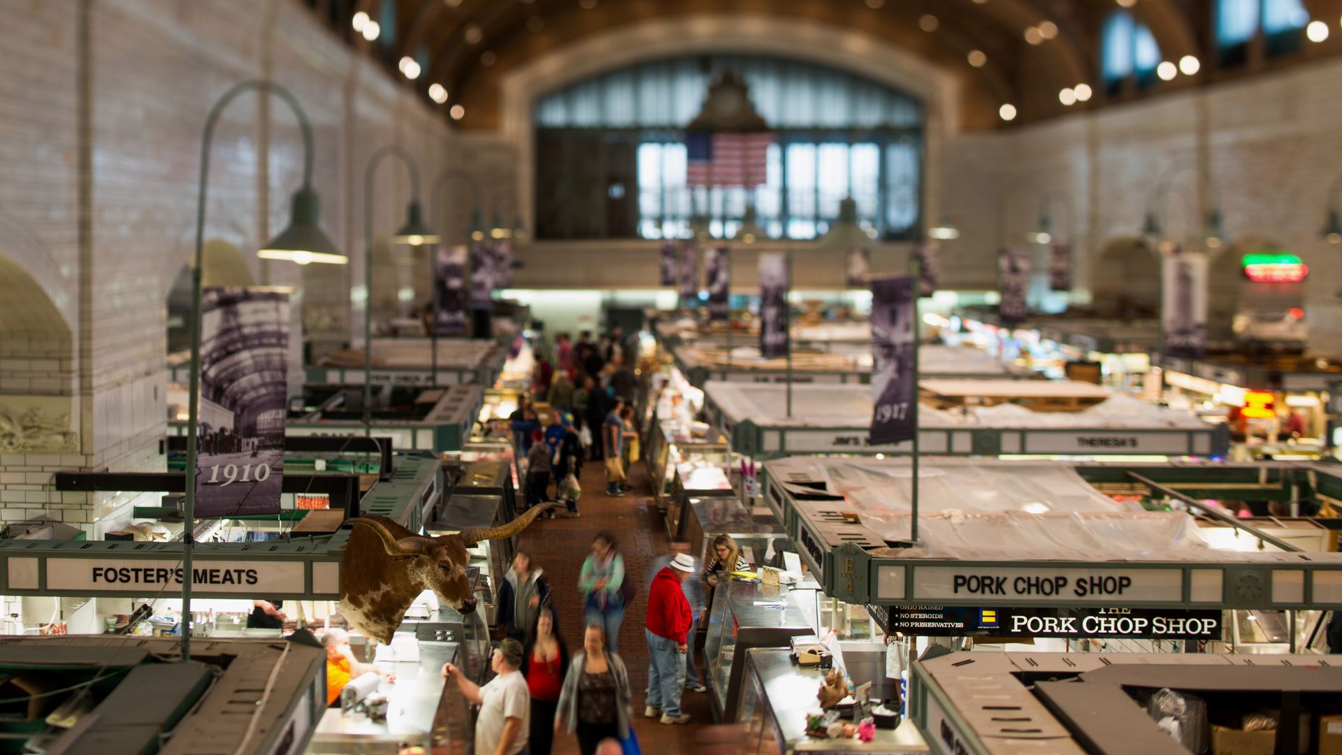 Interior photo of CLeveland's west side market