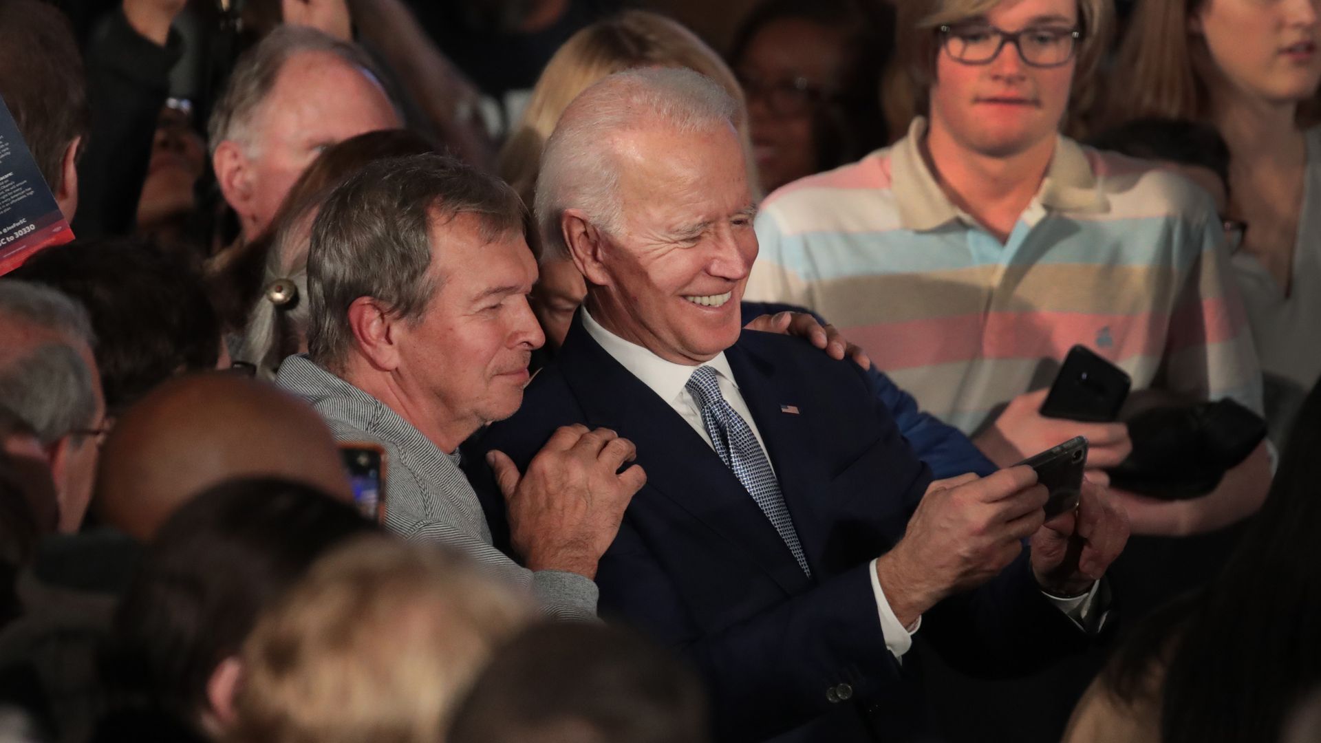 Joe Biden taking a selfie