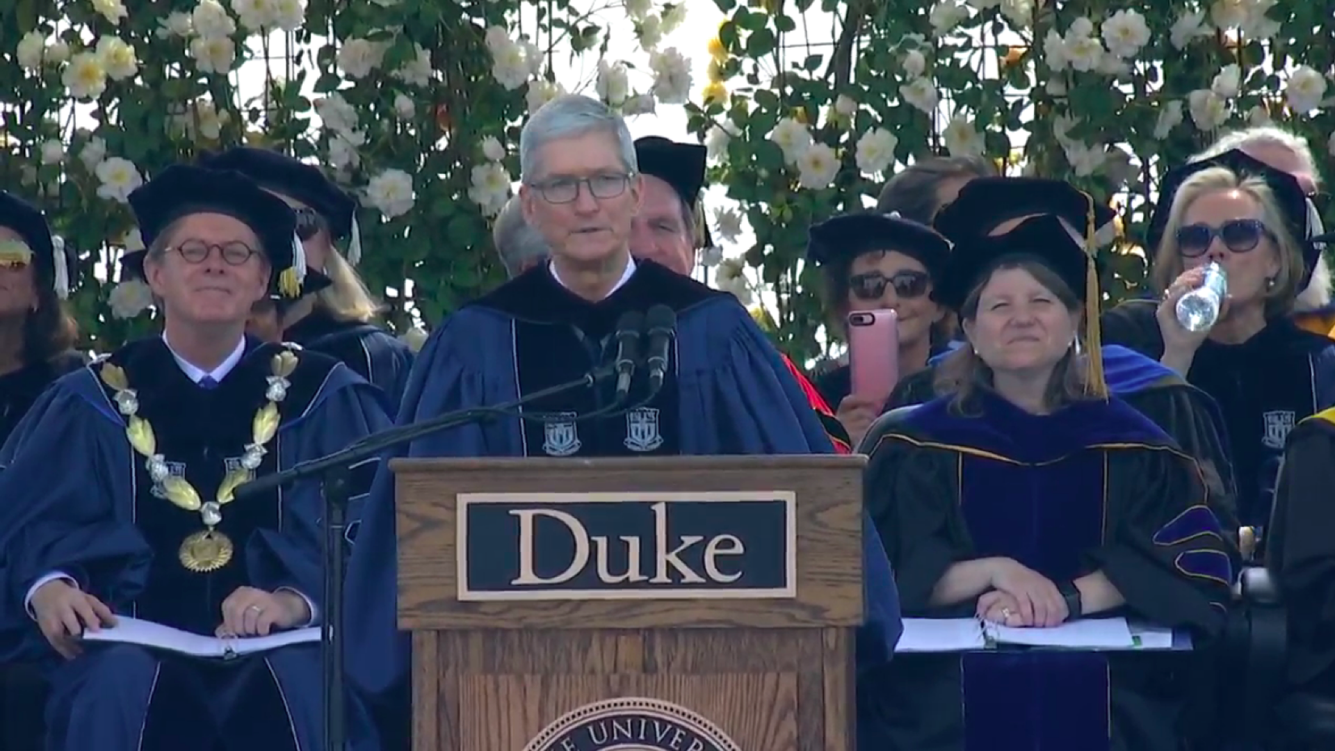Apple CEO Tim Cook speaks at Duke University