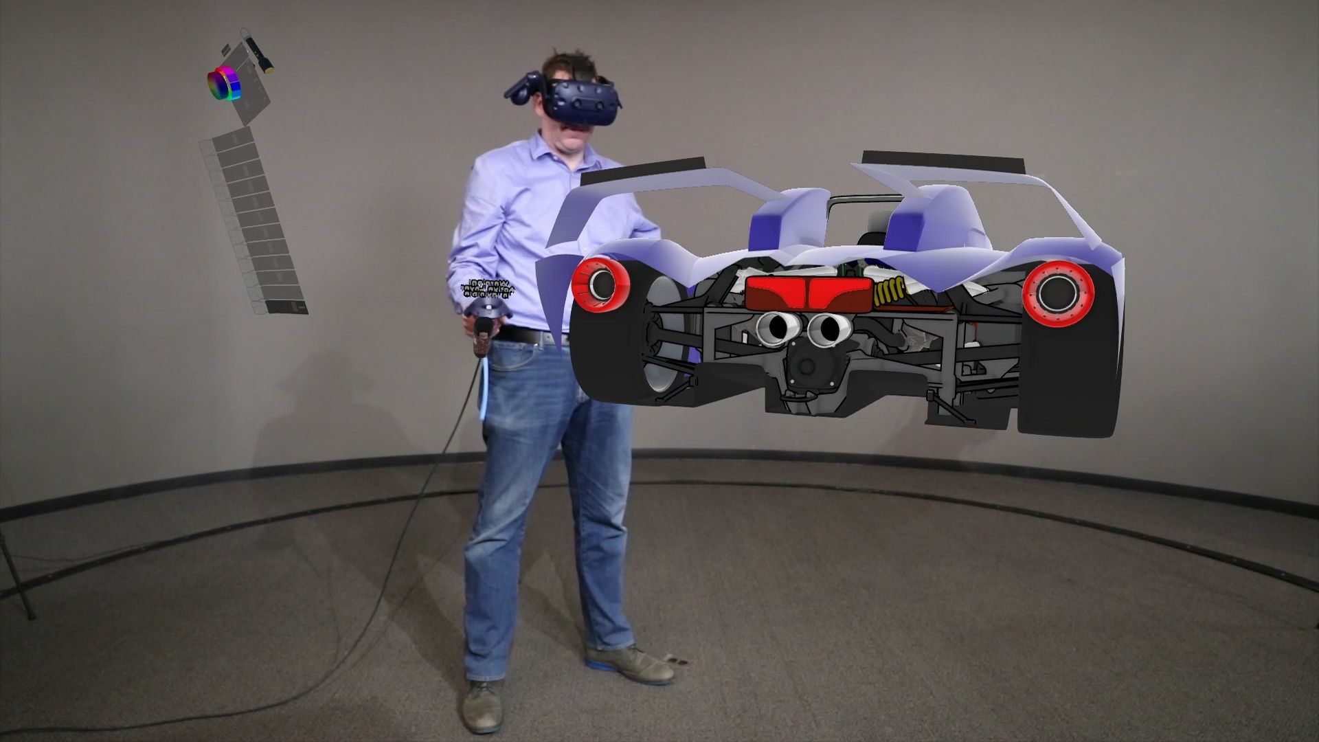 Ford designer working with a 3D virtual reality tool