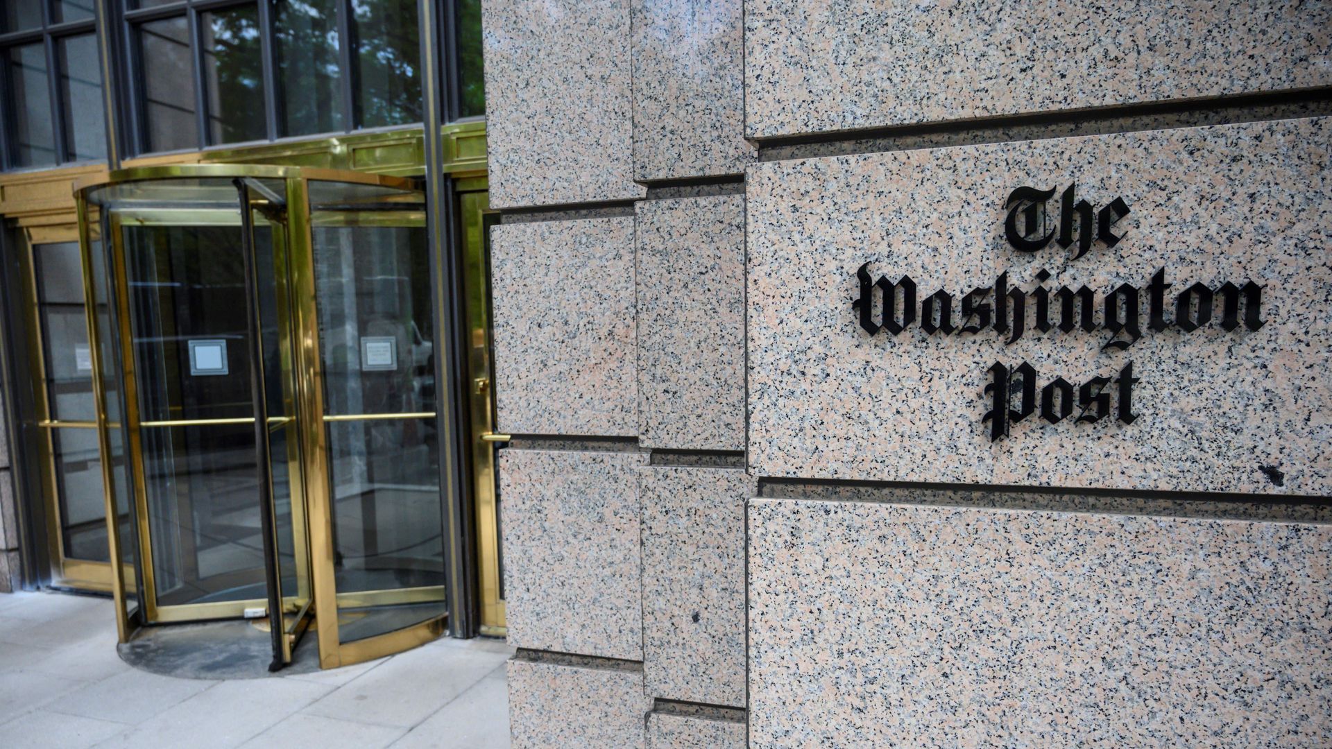 The Washington Post's front entrance